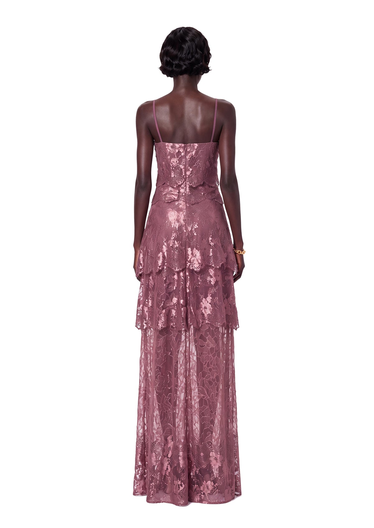 Yogi Ruffled Top & Slit Skirt Set