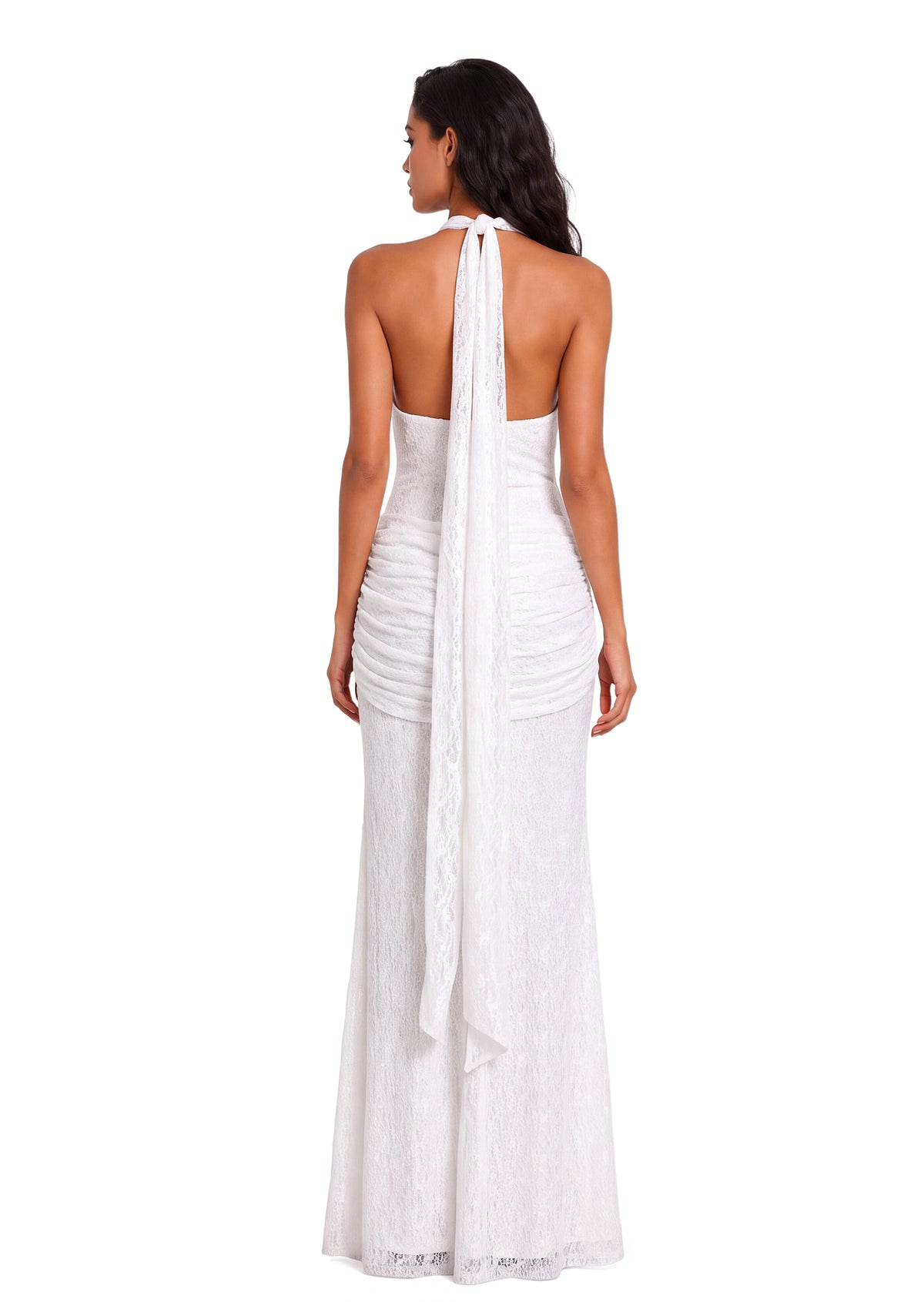 Ealdwulf Lace Open Back Maxi Dress