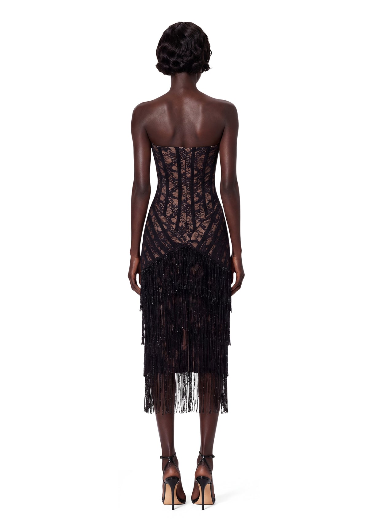 Yonca Lace Tassel Midi Dress