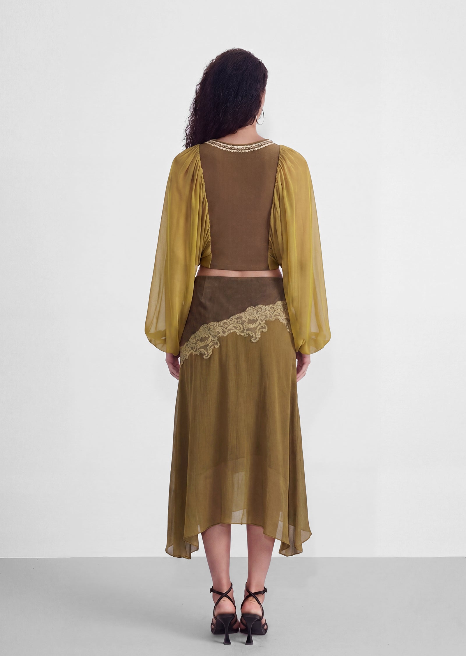 Bennett Chiffon Top & Midi Skirt Set
