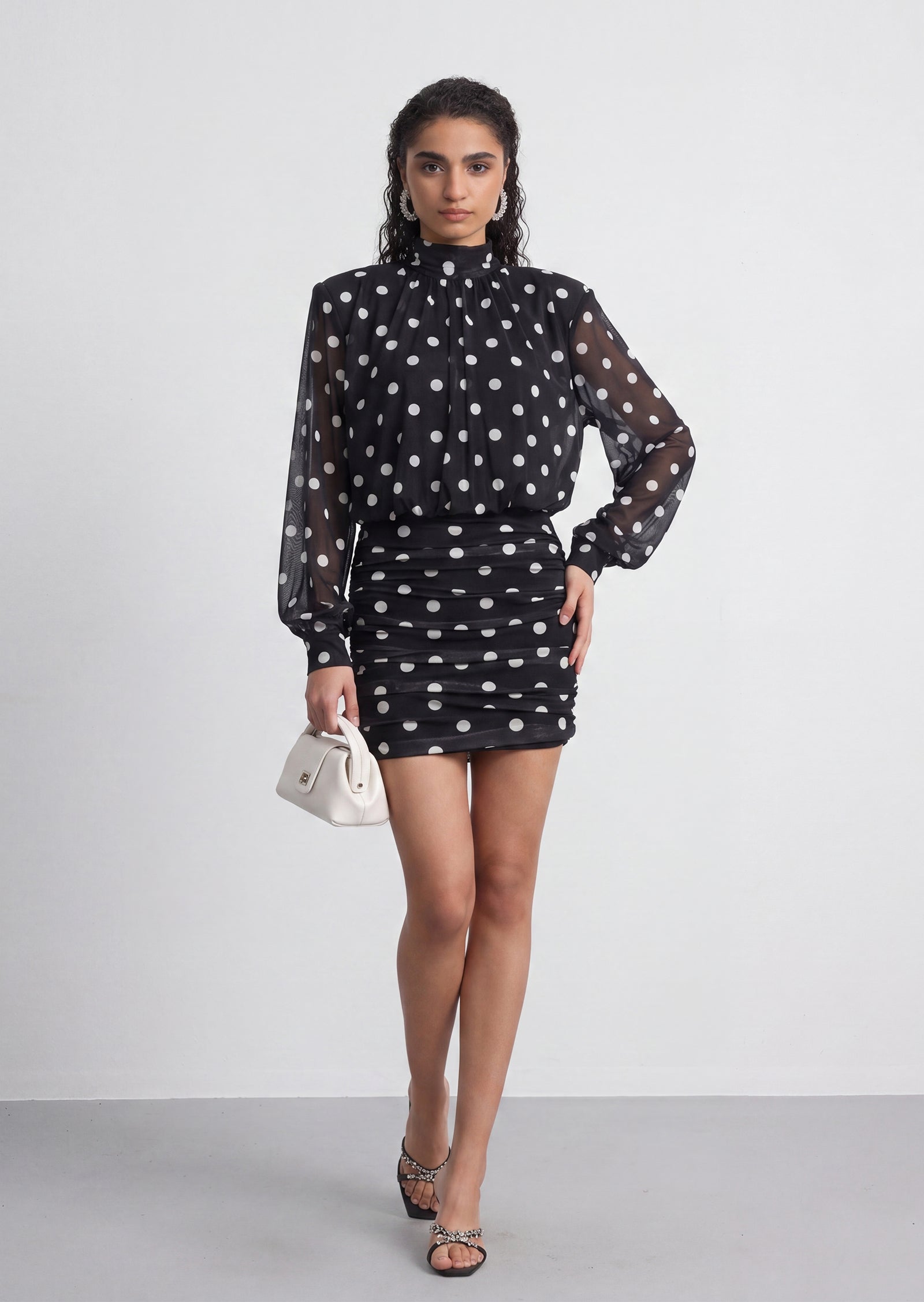 Magda Polka Dot Backless Mini Dress