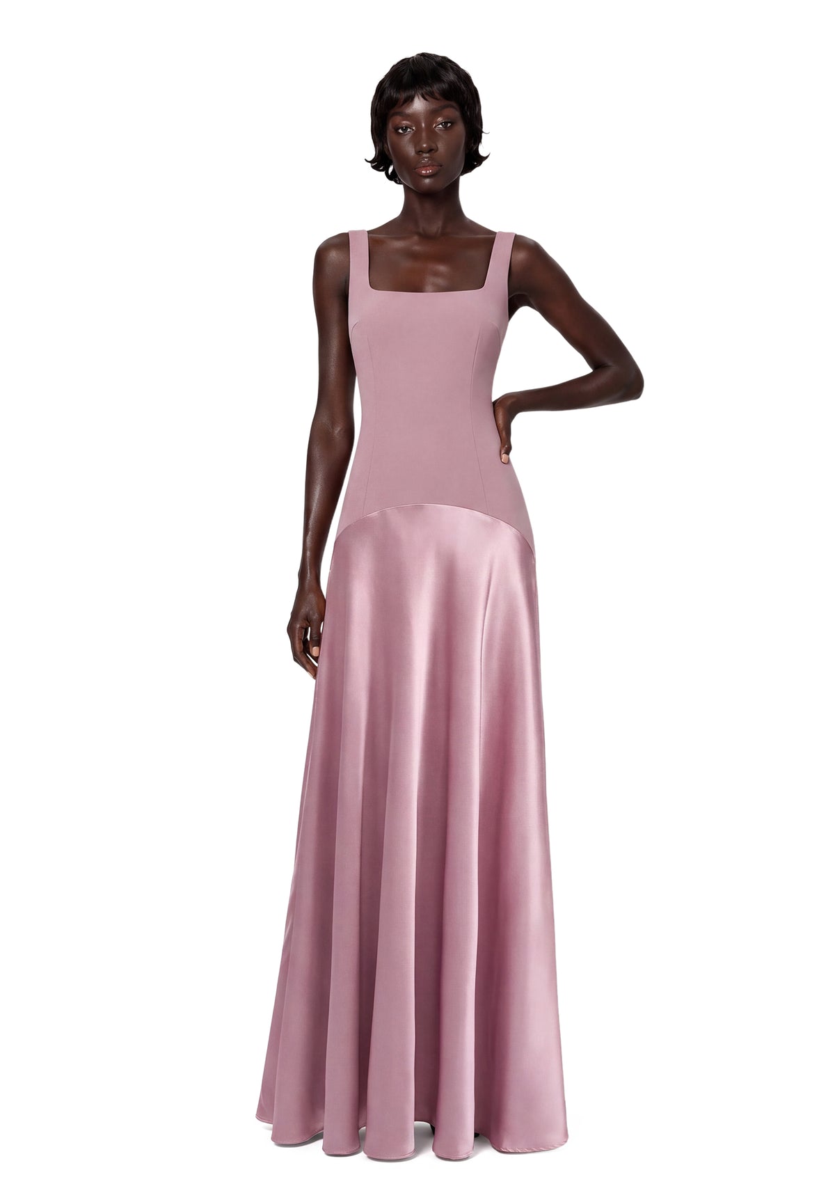 Midikleid in A-Linie mit Blumenmuster und Laternenärmeln