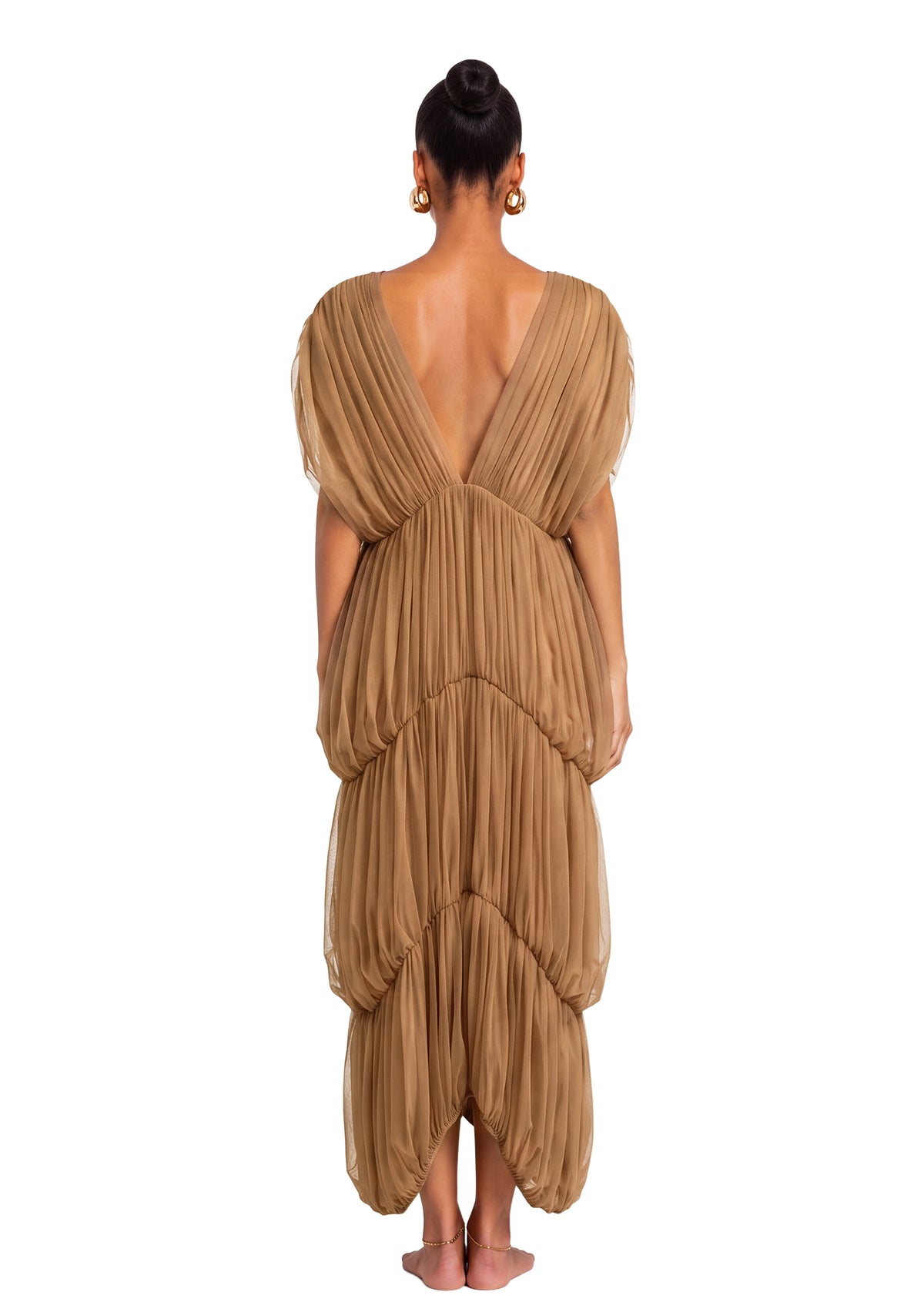 Iantha Collar Detail Midi Dress