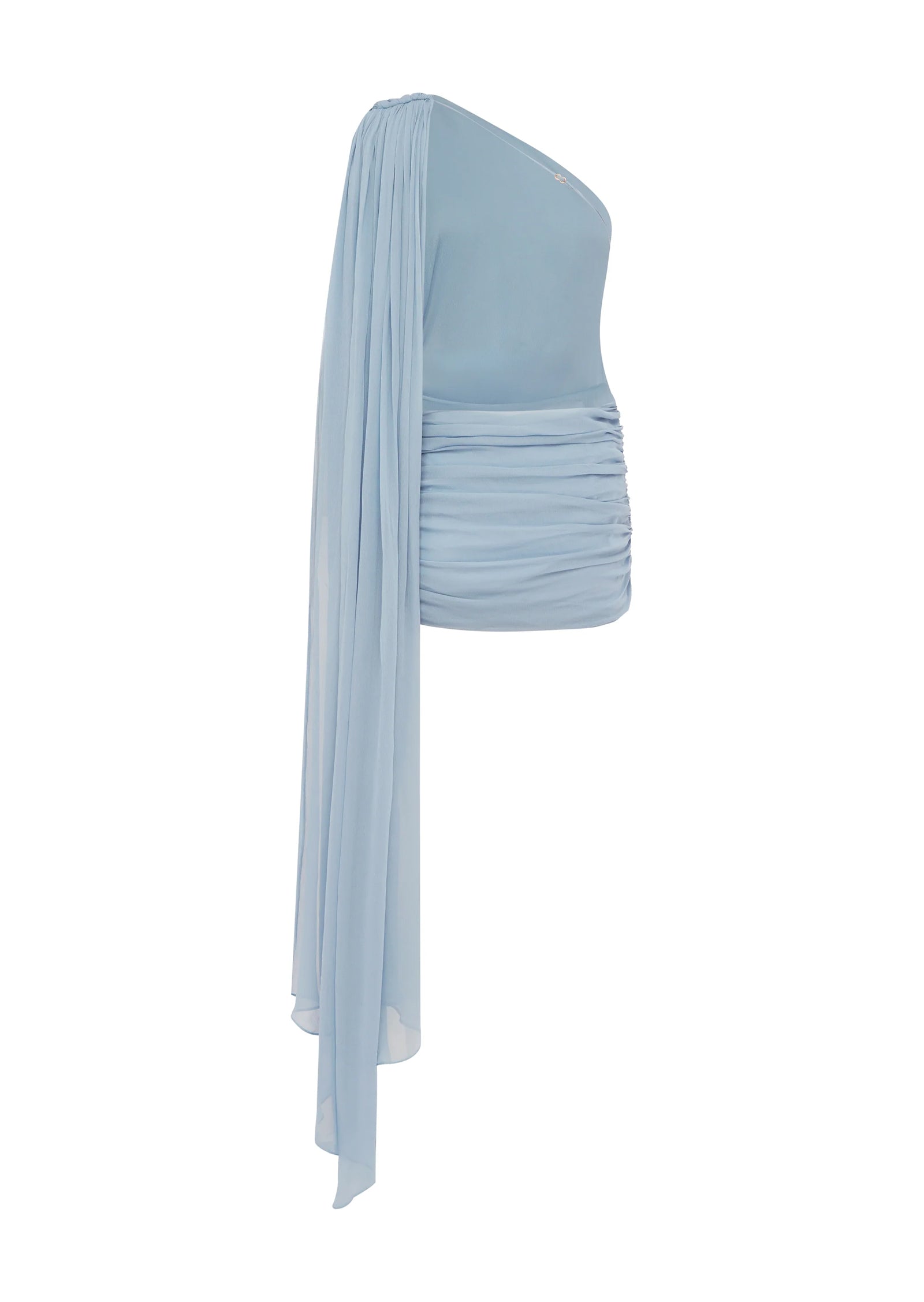 Fayie  Draped Mini Dress In Blue