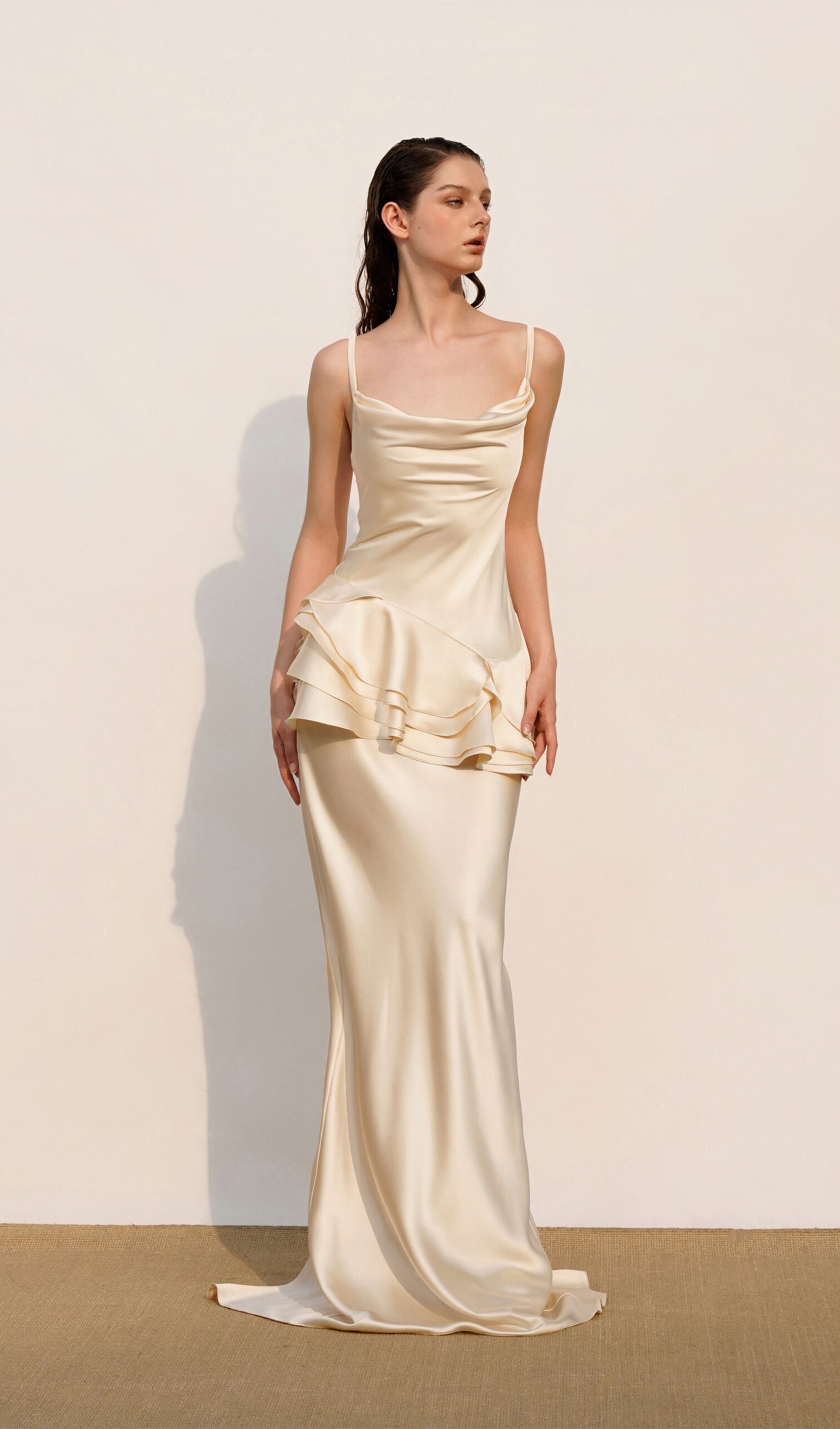 Sleeveless Layered Ruffled Maxi Dress