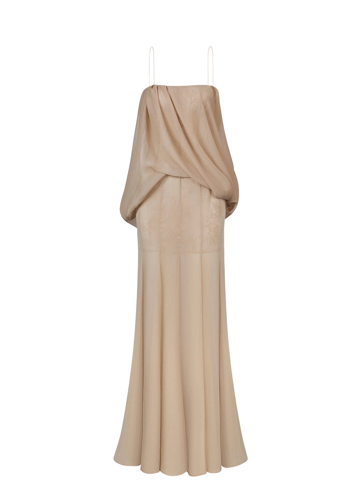 Midikleid in A-Linie mit Blumenmuster und Laternenärmeln