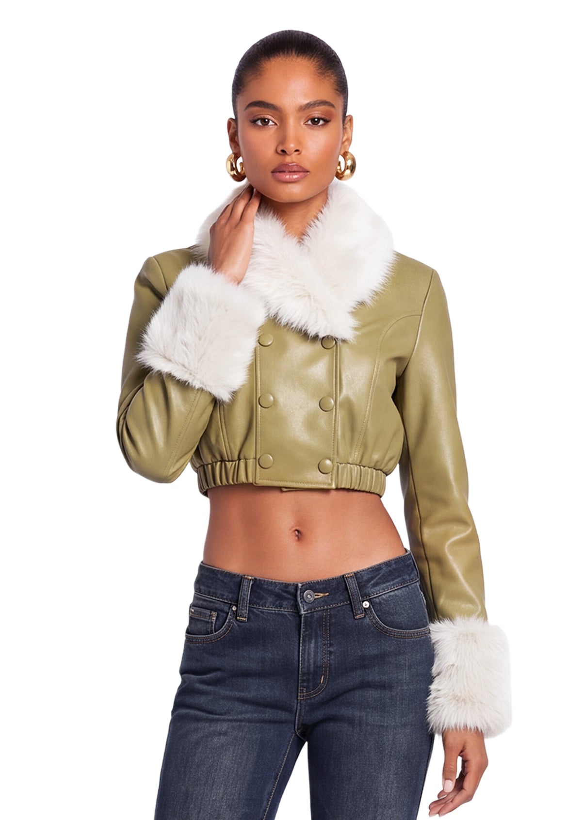 Aaltje Pu Leather Jacket