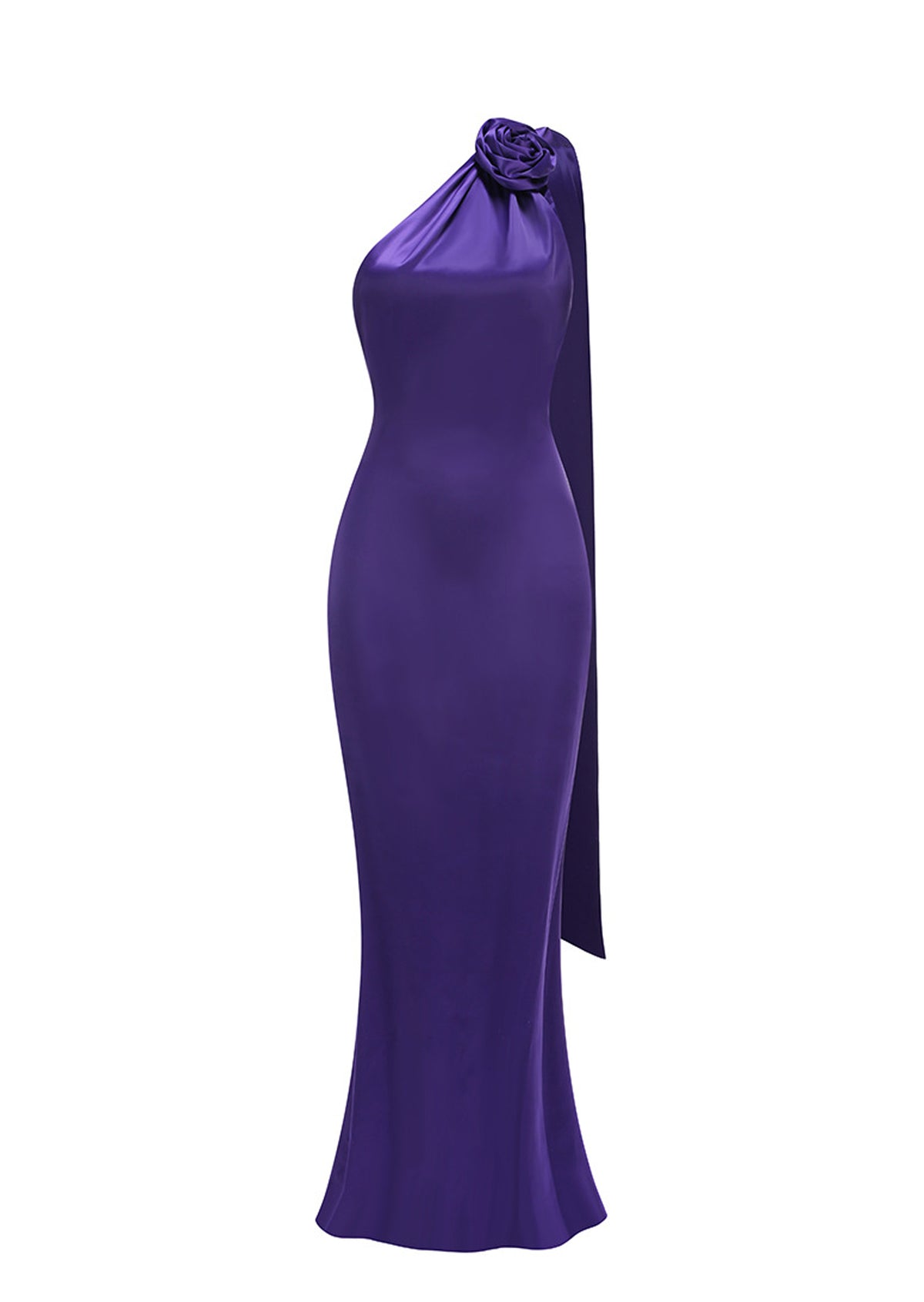 Midikleid in A-Linie mit Blumenmuster und Laternenärmeln