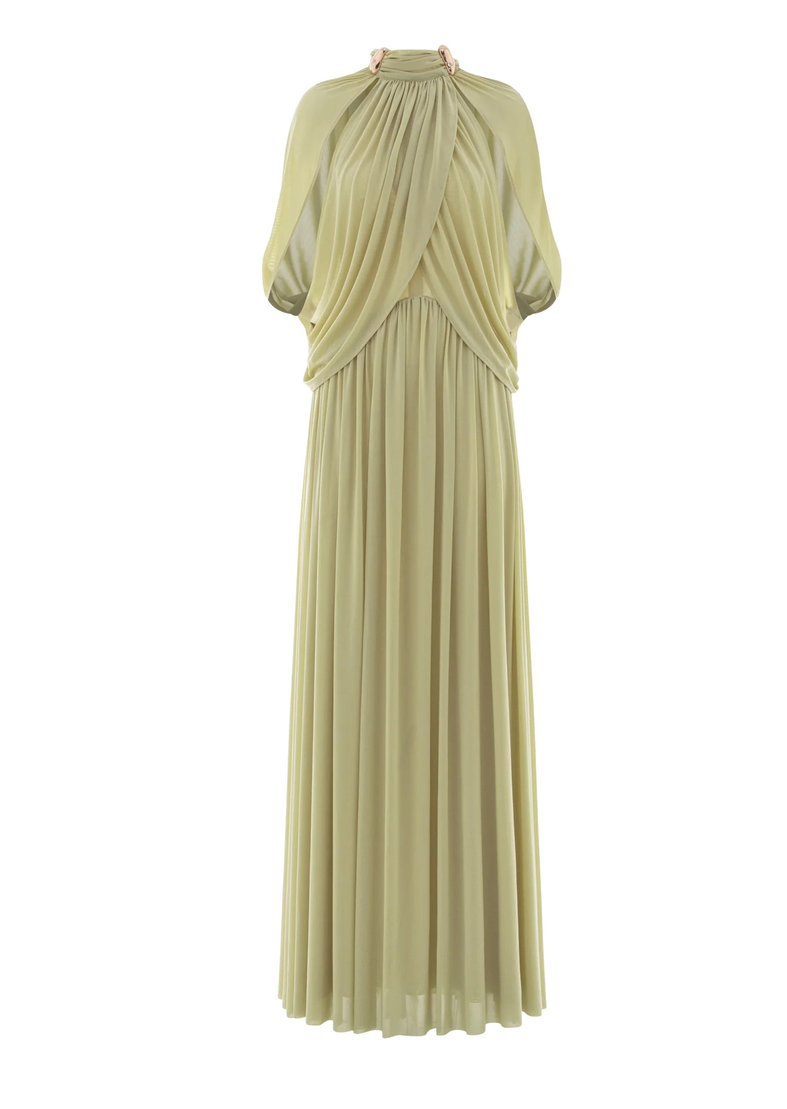 Midikleid in A-Linie mit Blumenmuster und Laternenärmeln