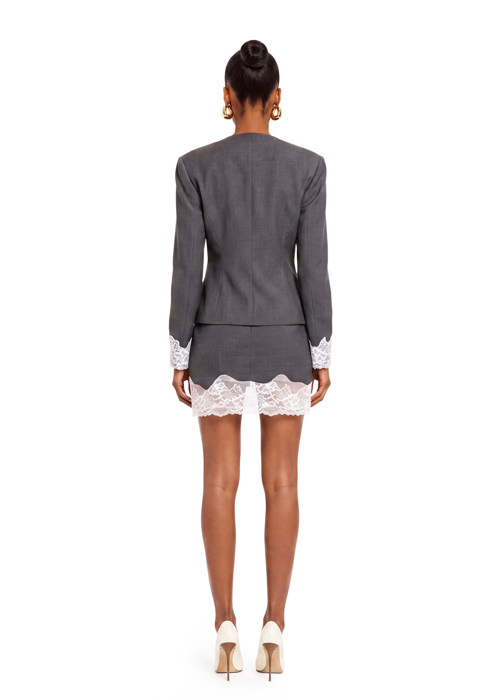 Taariq Suit Jacket & Skirt Lace Set
