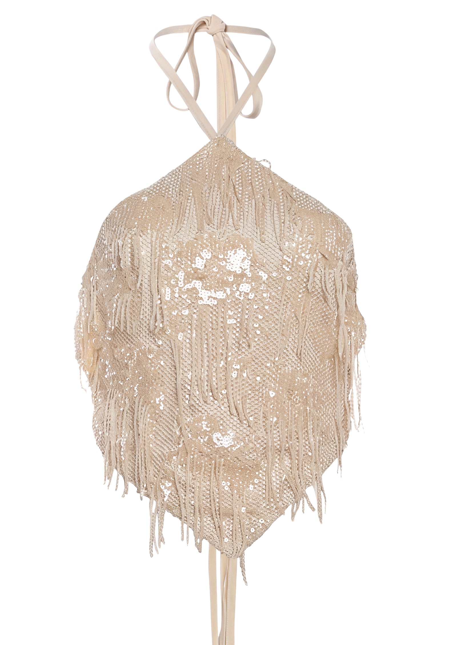 Yair Sequined Halter Neck Vest Top