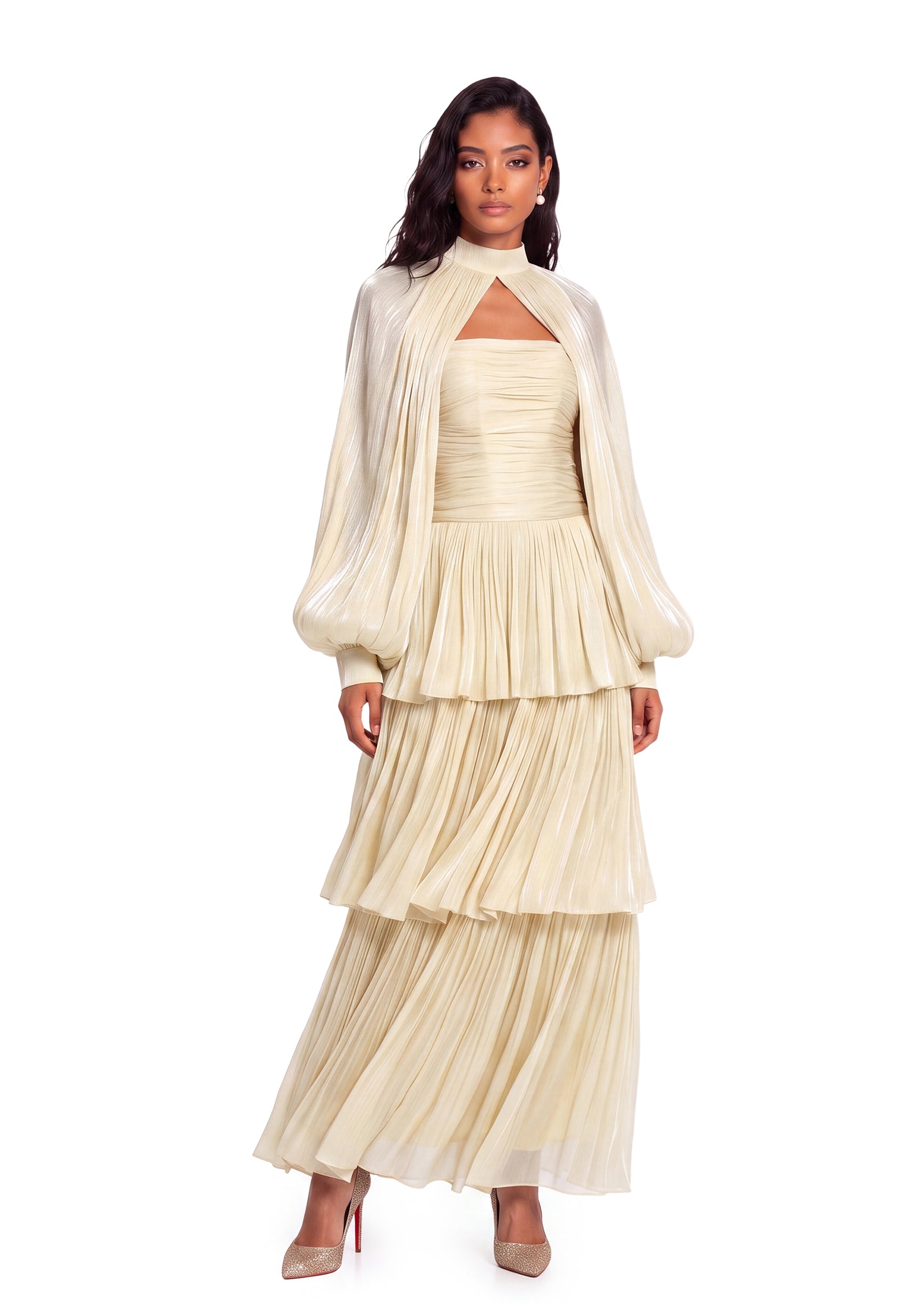 Wald Strapless Maxi Dress In  Yellow