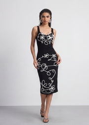 Elliatt  Midi Dress In Black