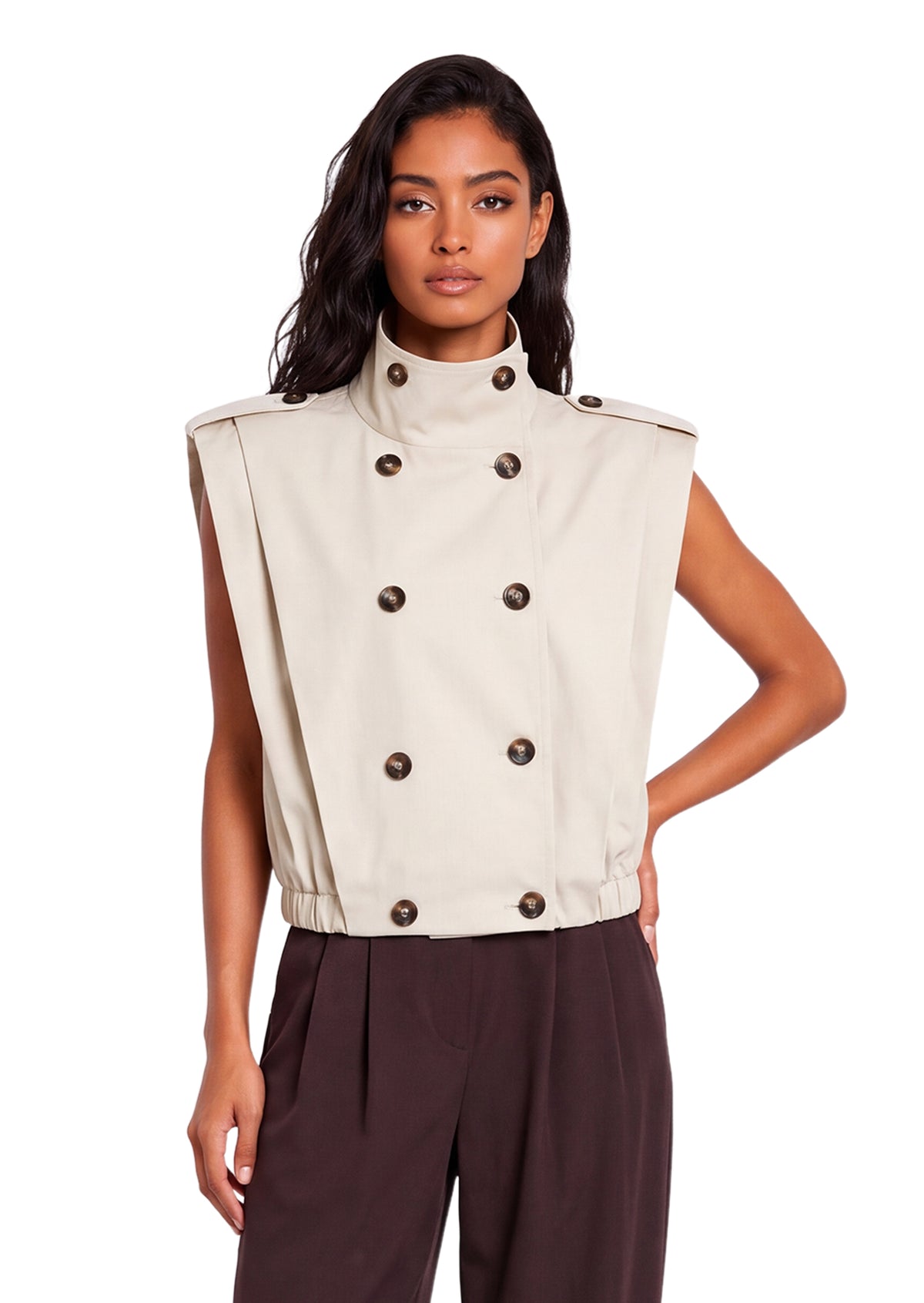Yetta Detachable Sleeve Jacket