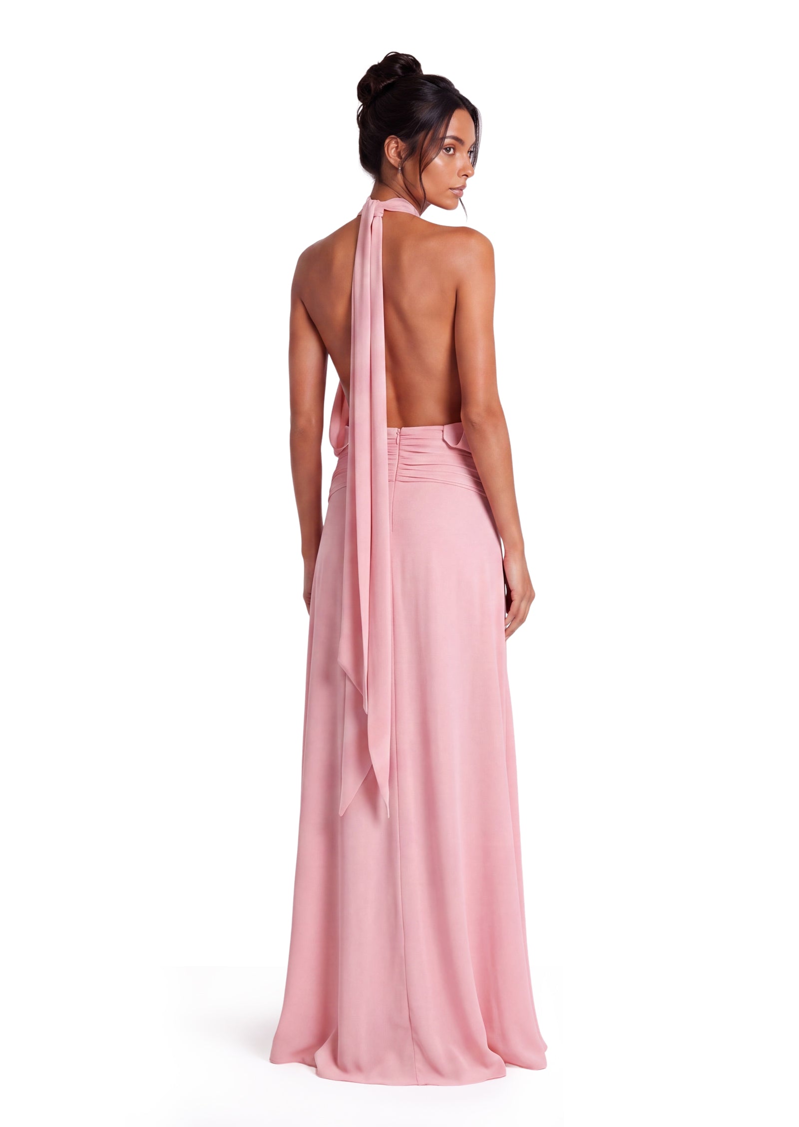 Midikleid in A-Linie mit Blumenmuster und Laternenärmeln
