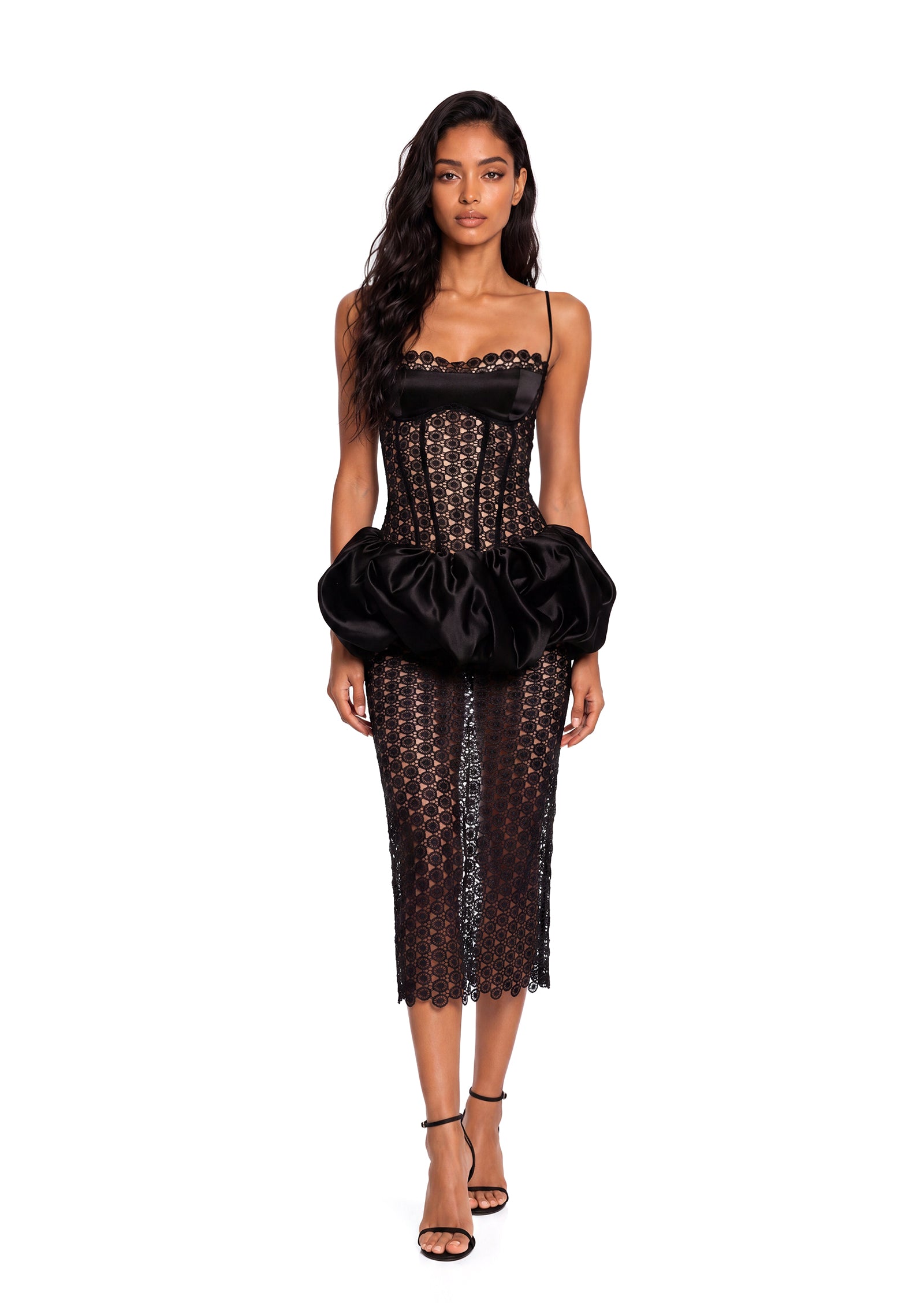 Baxter Balloon Dress In Black