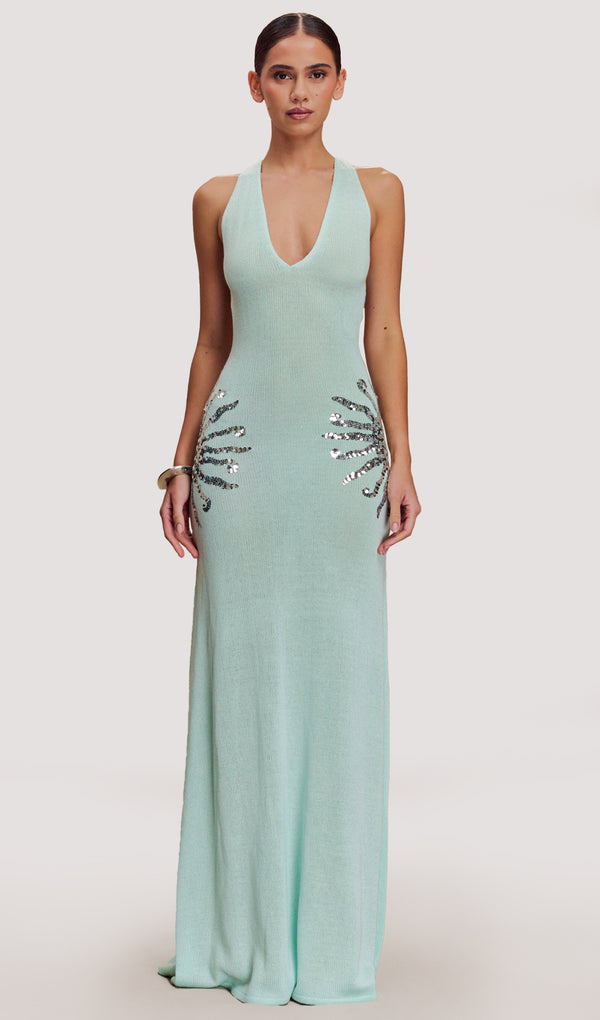 Knit Maxi Dress With Sequin