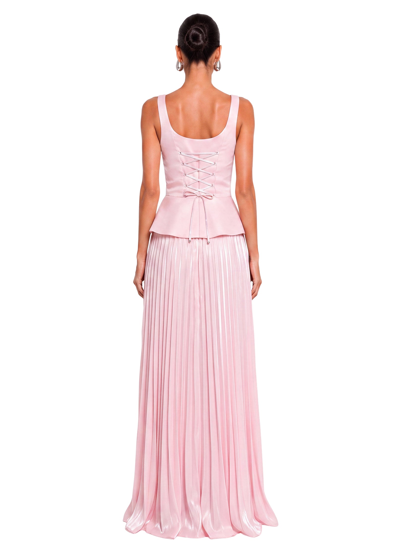Midikleid in A-Linie mit Blumenmuster und Laternenärmeln