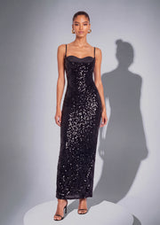 Gagenia Sequin Sleeveless Maxi Dress