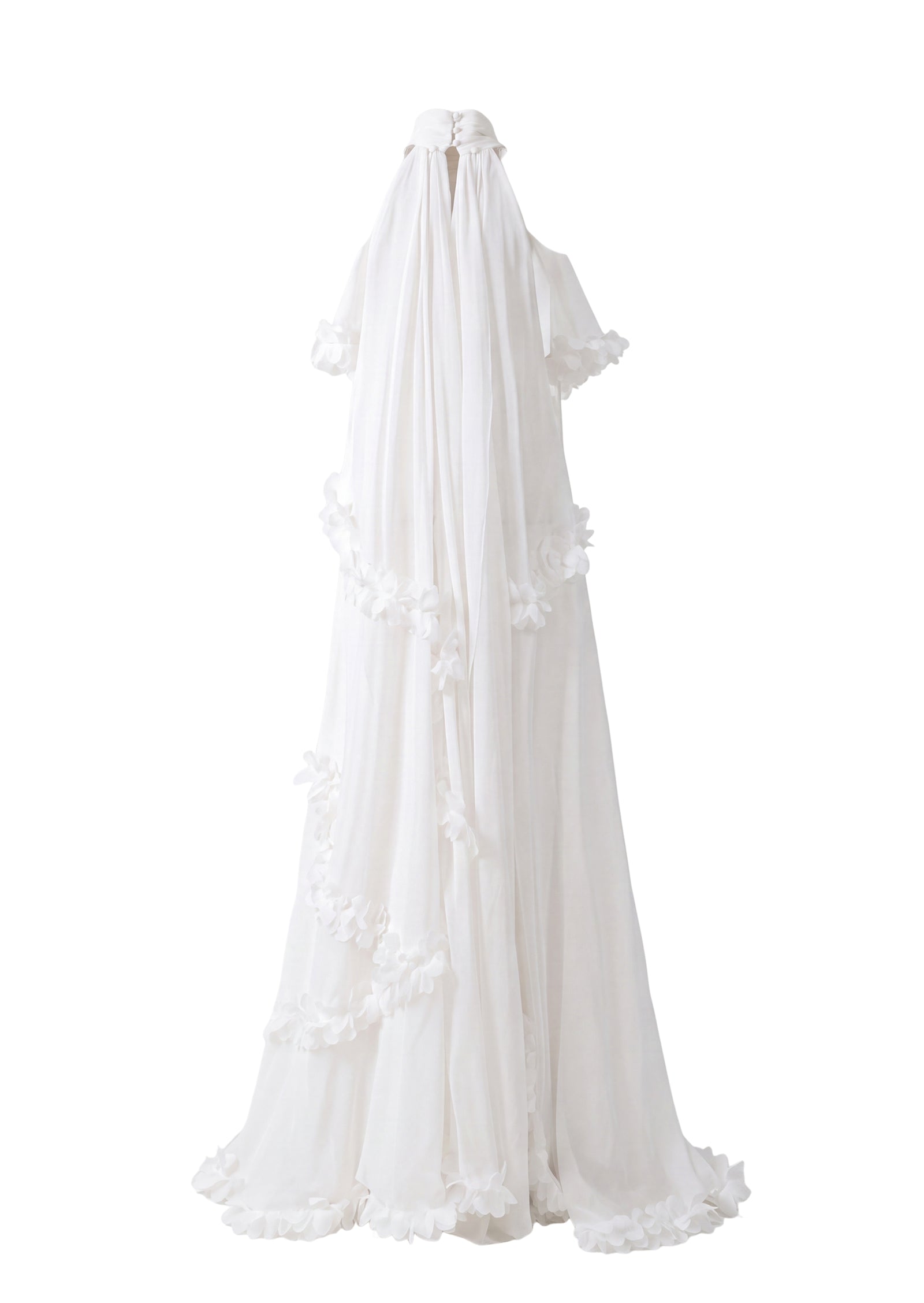 Midikleid in A-Linie mit Blumenmuster und Laternenärmeln