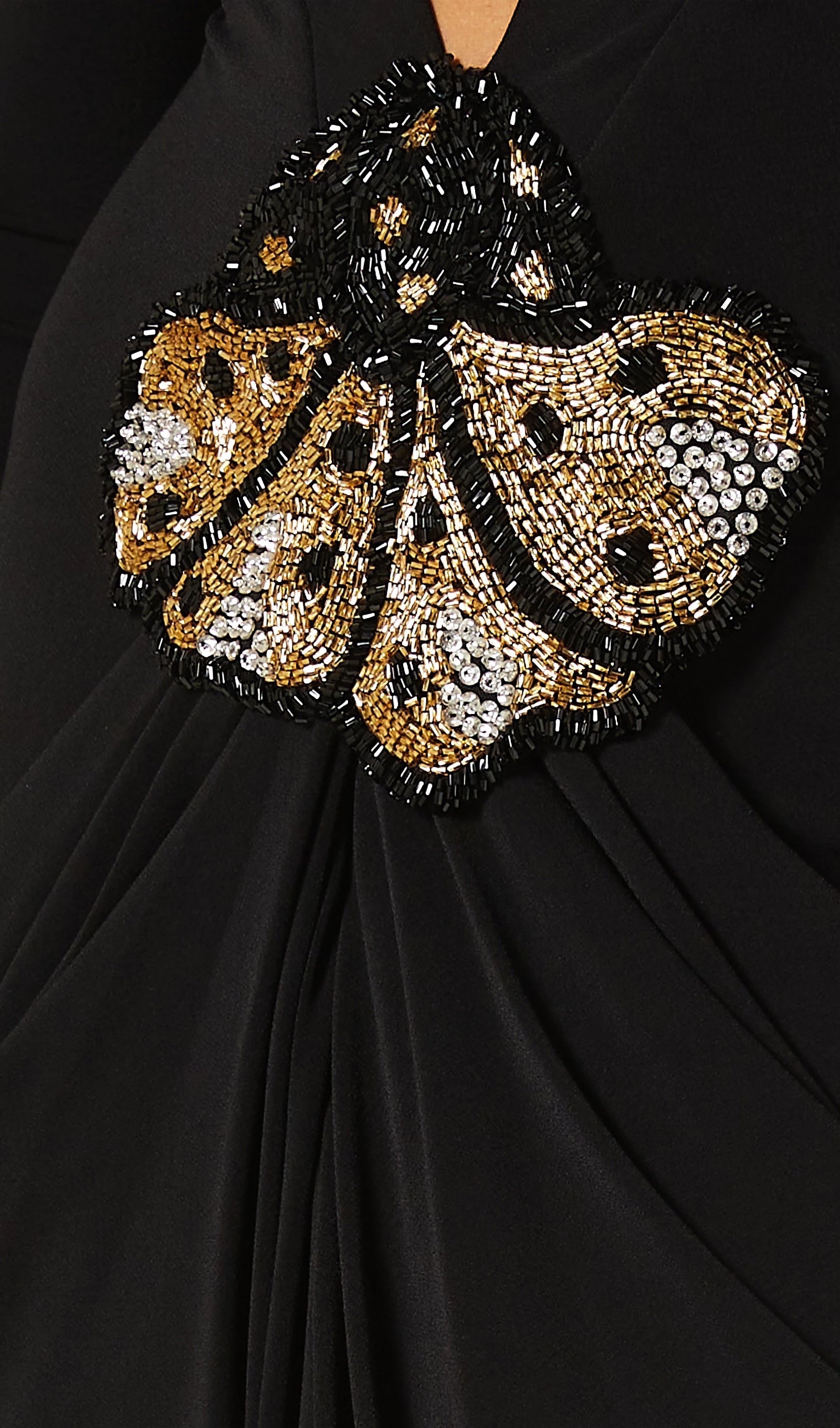 Midikleid in A-Linie mit Blumenmuster und Laternenärmeln