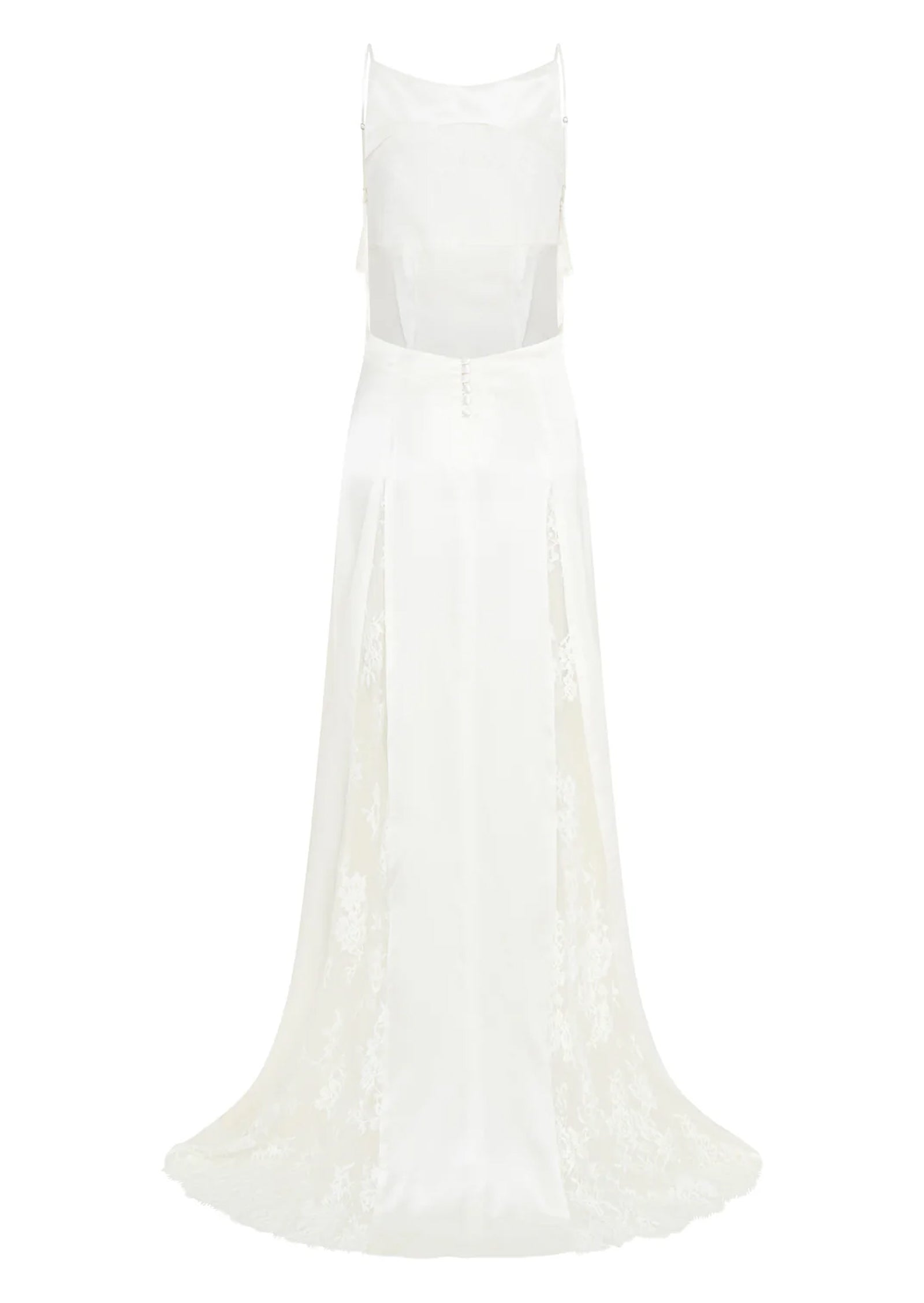 Rosa Open Back Lace Maxi Dress In White