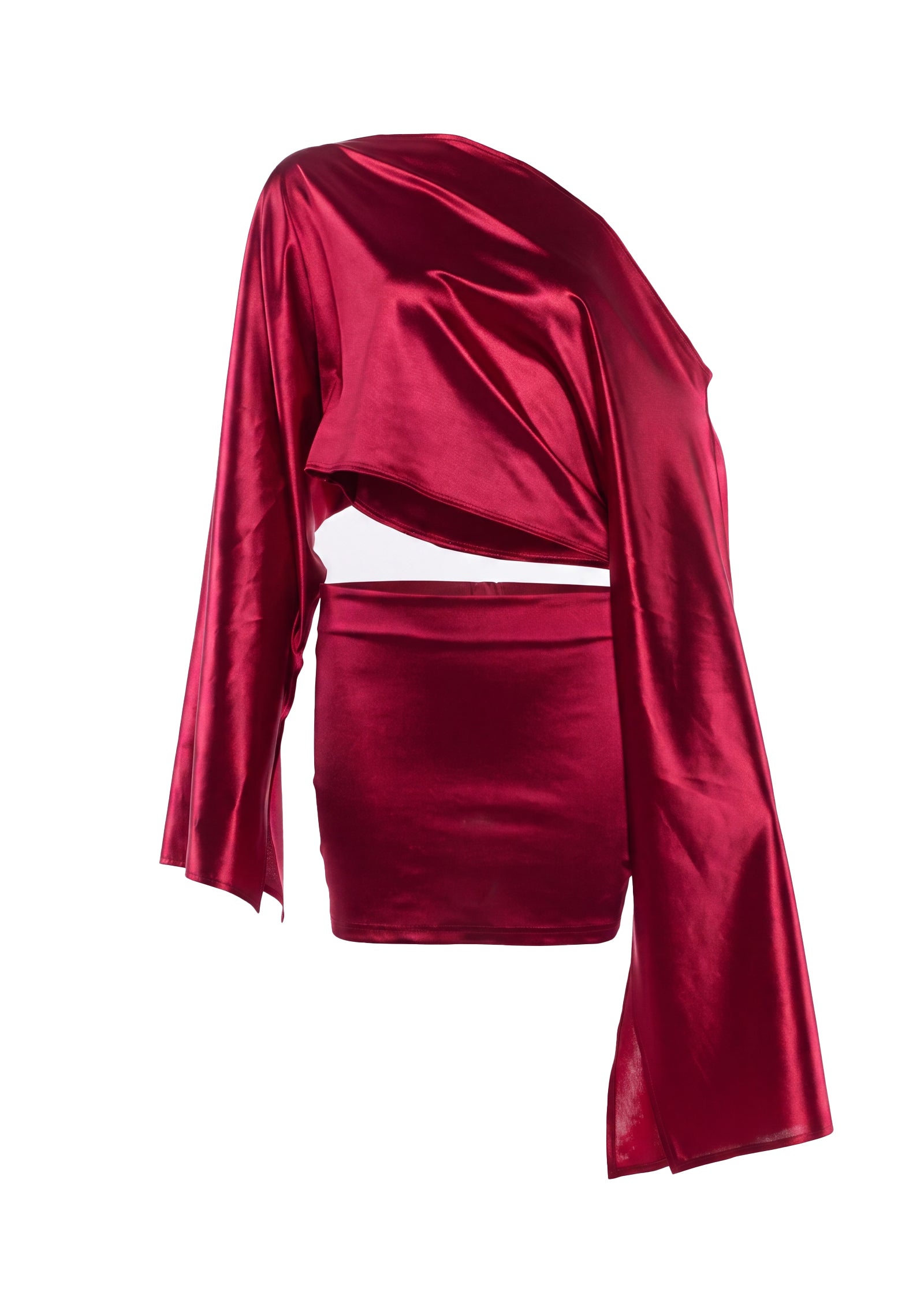 Midikleid in A-Linie mit Blumenmuster und Laternenärmeln