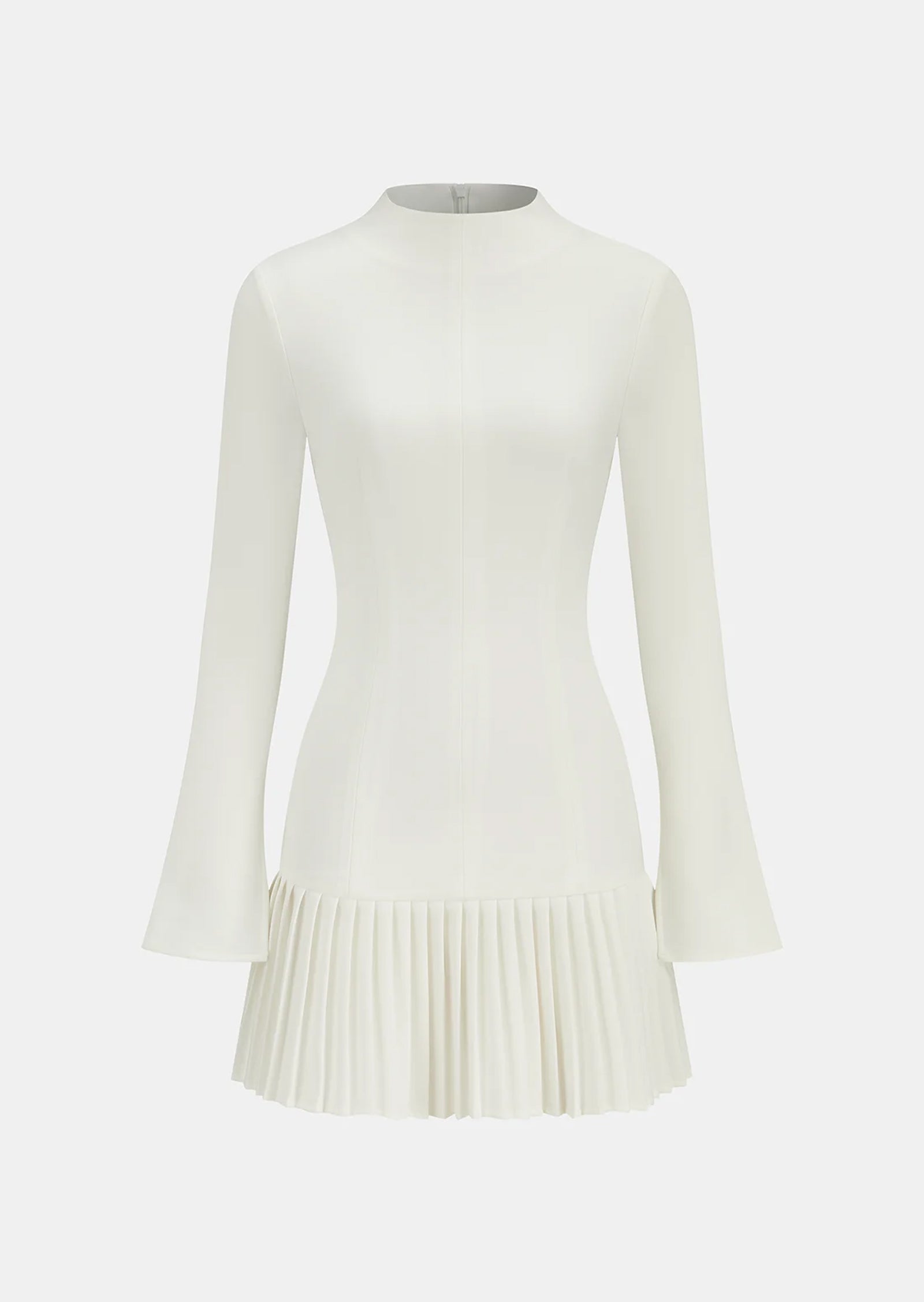 Midikleid in A-Linie mit Blumenmuster und Laternenärmeln