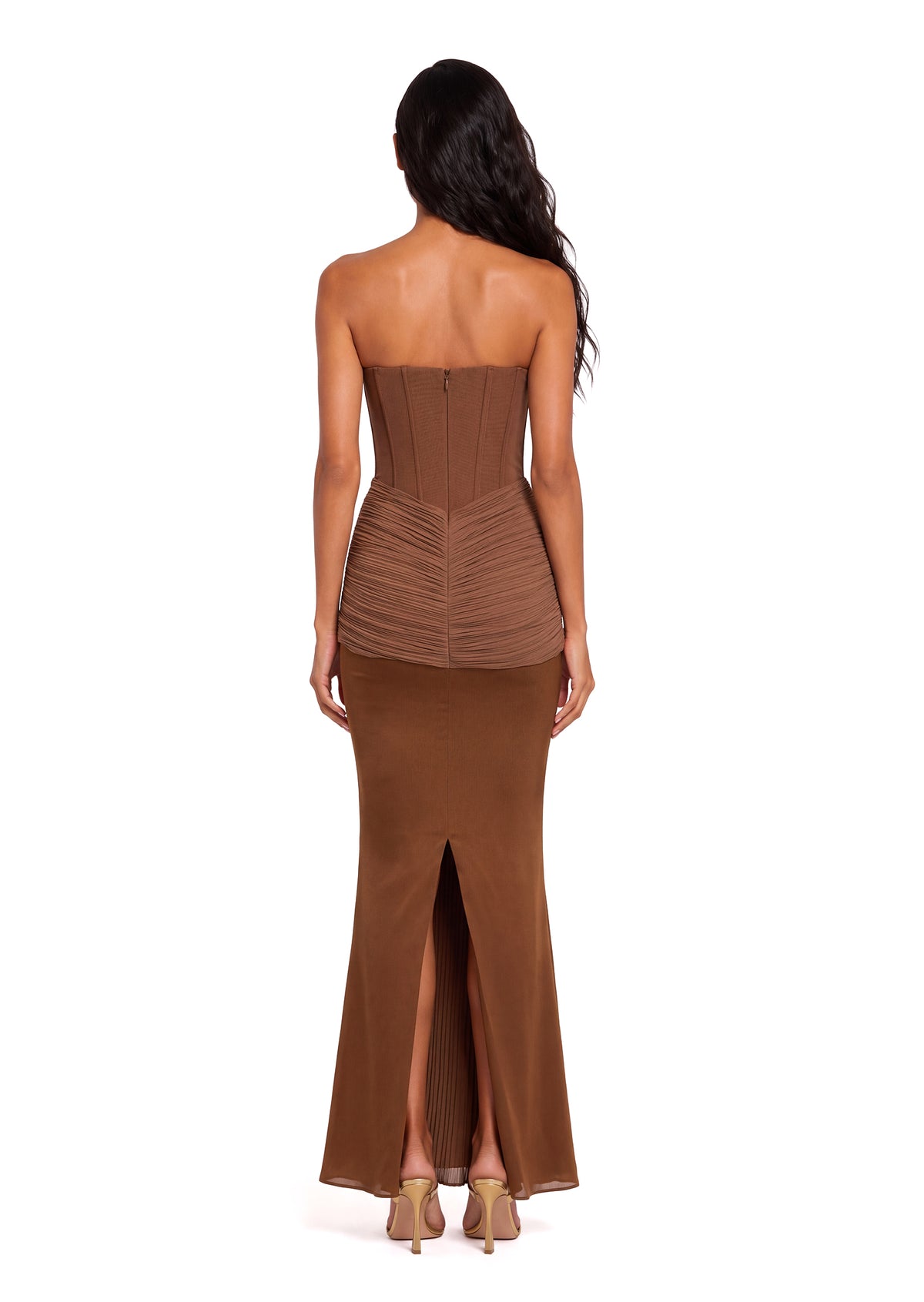Yaniv Off The Shoulder Strapless Maxi Dress