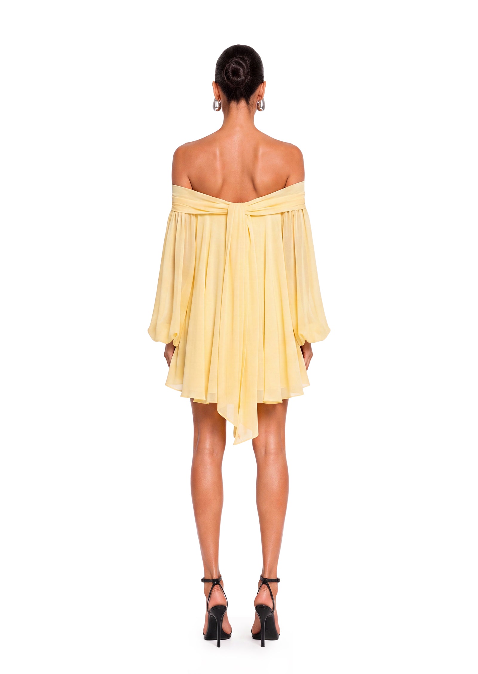 Jabulani Off Shoulder Mini Dress In Yellow