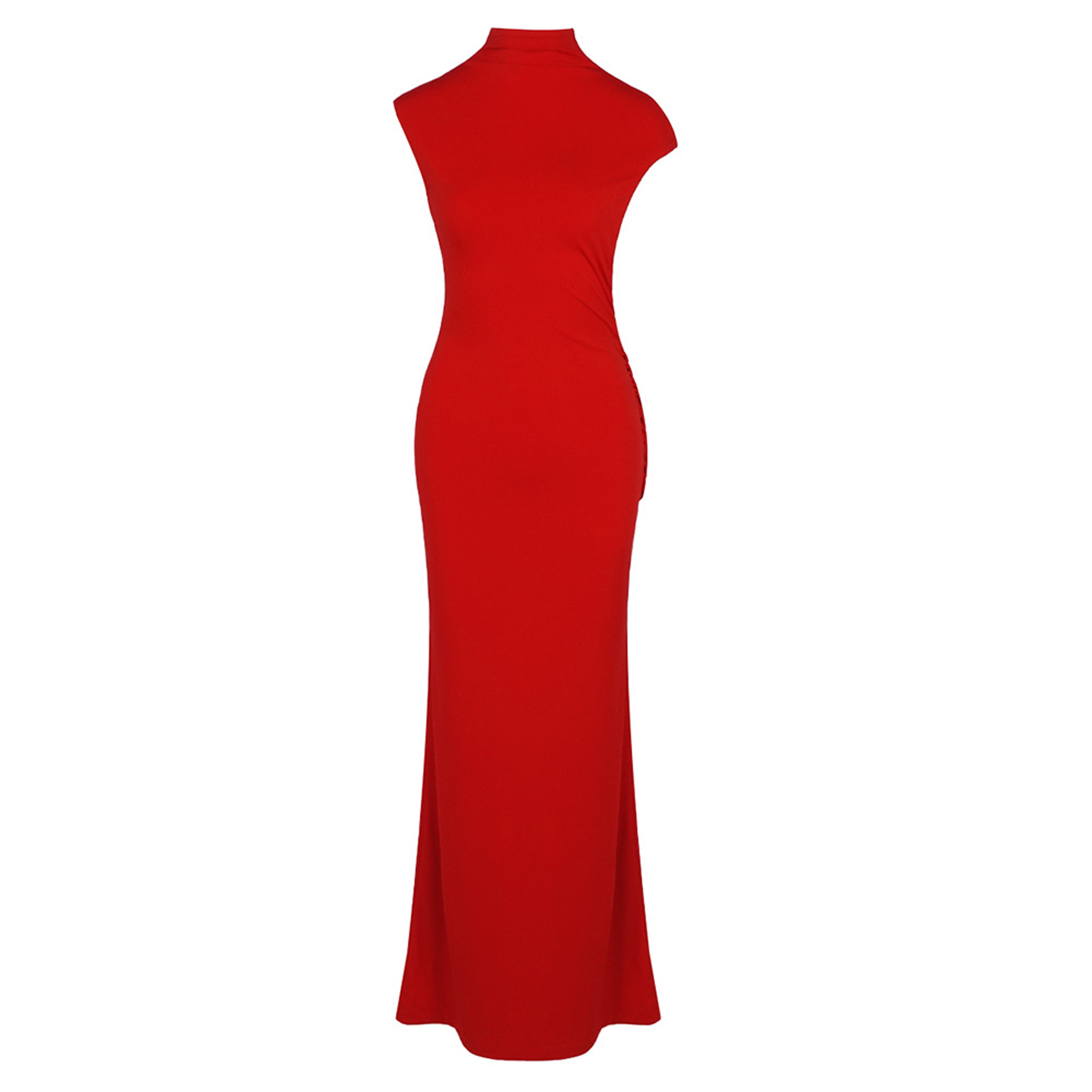 Xanty Back Maxi Dress In Red