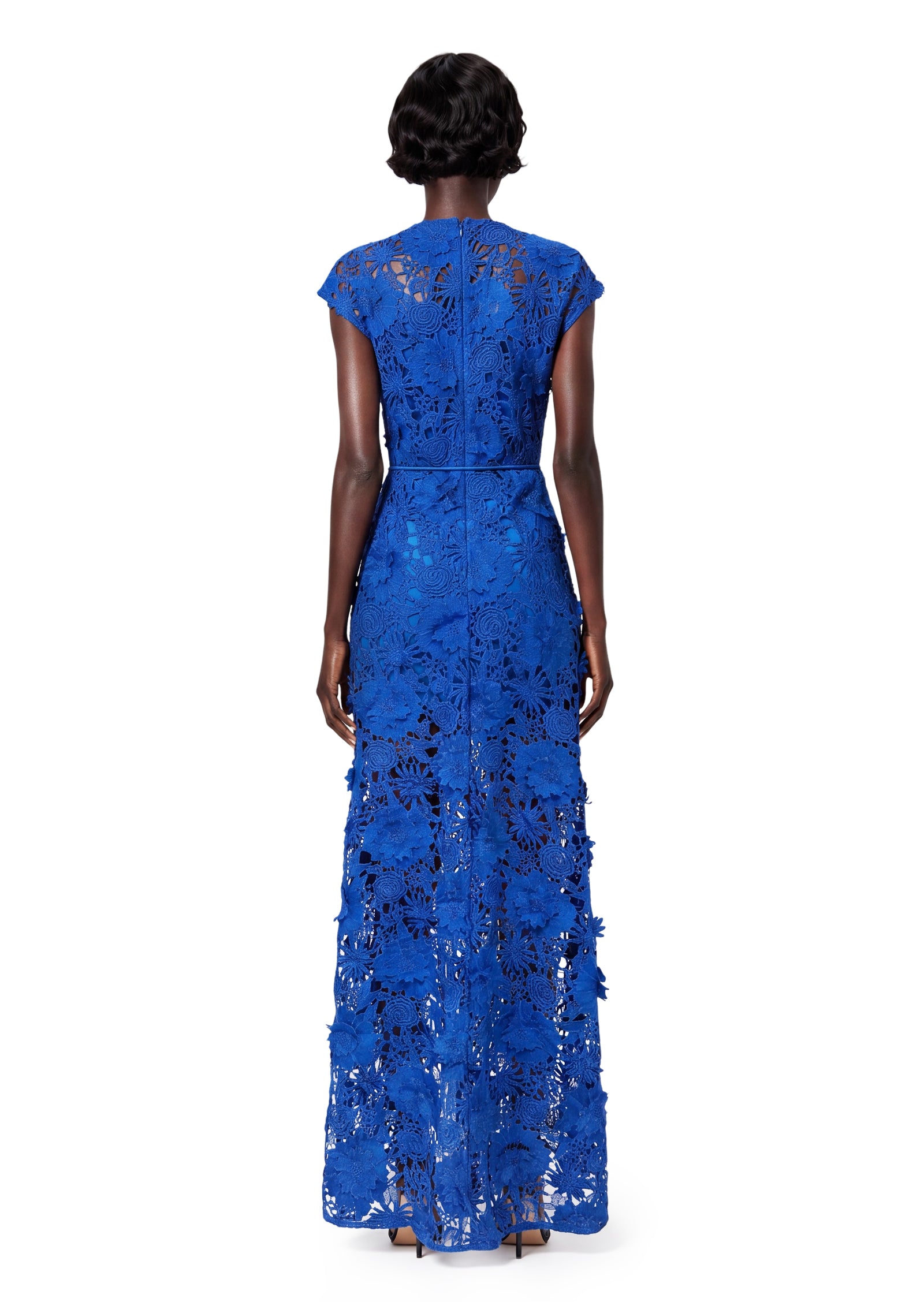 Kahedin Water Soluble Floral Lace Maxi Dress