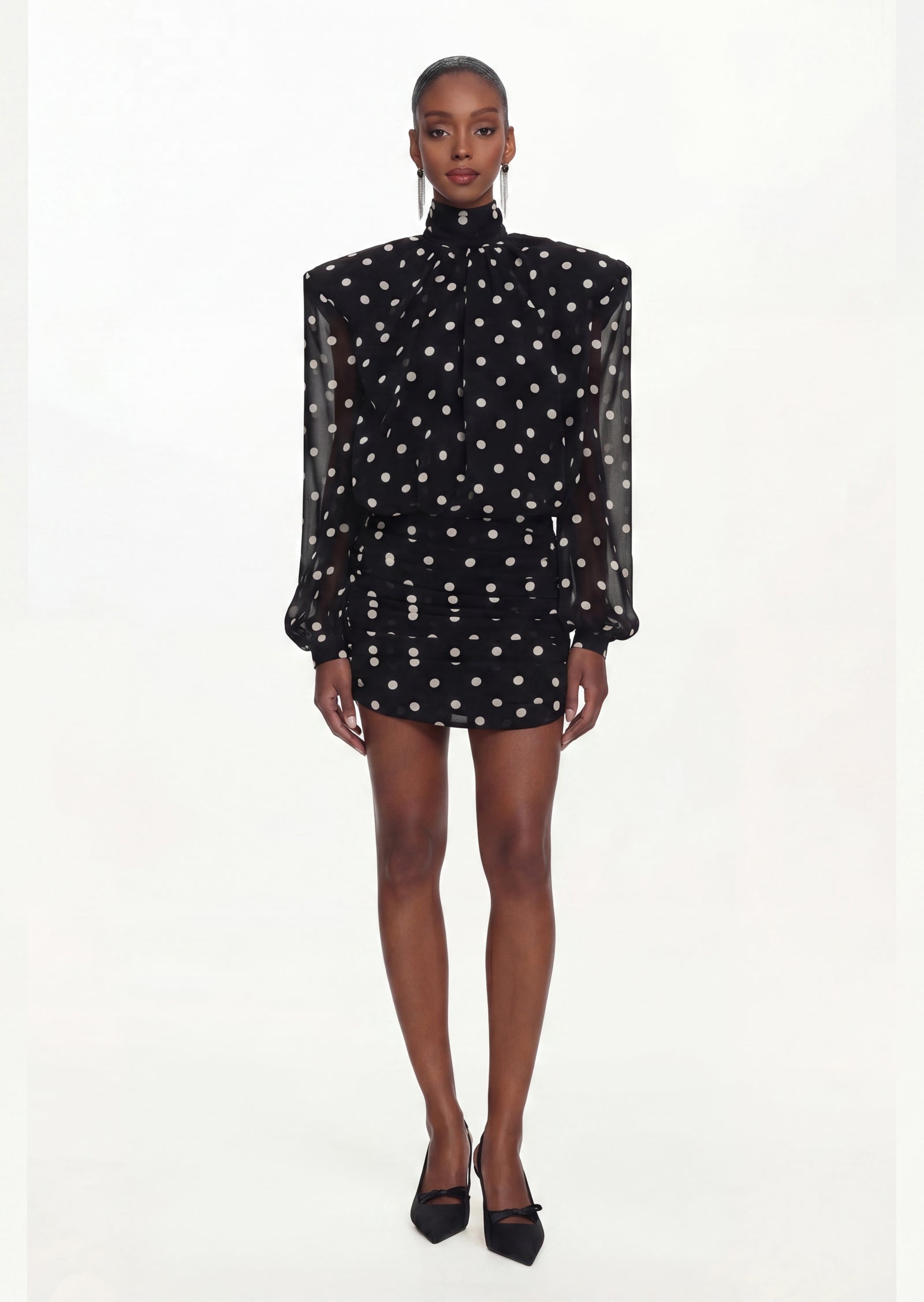 Magda Polka Dot Backless Mini Dress