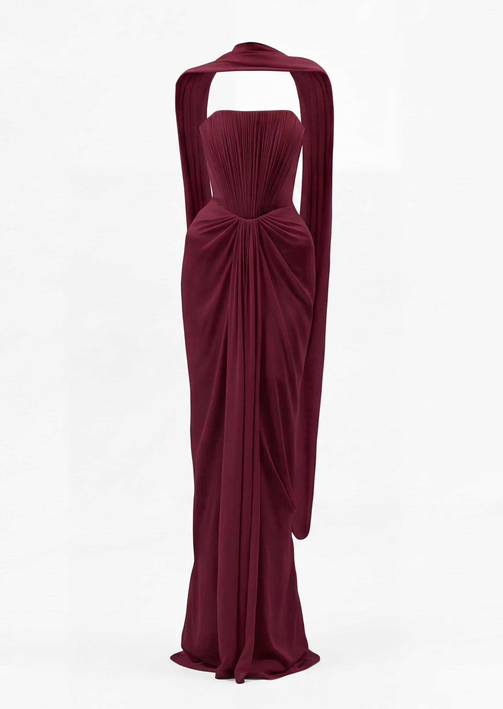 Midikleid in A-Linie mit Blumenmuster und Laternenärmeln