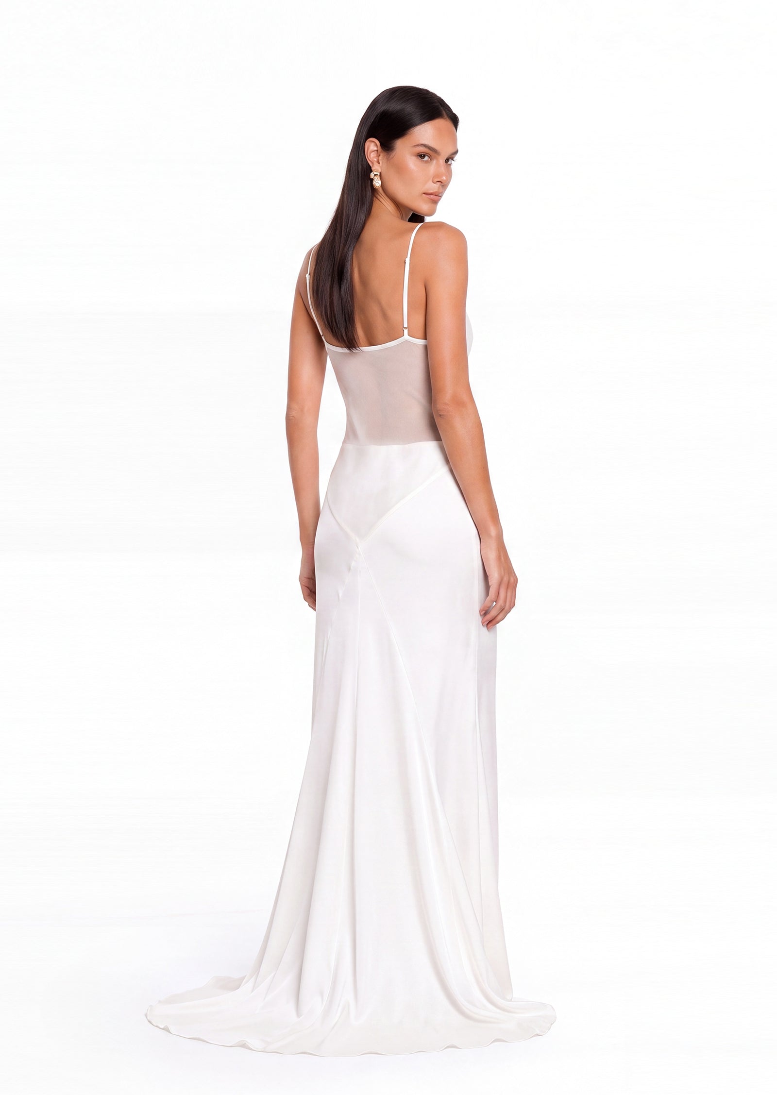 Midikleid in A-Linie mit Blumenmuster und Laternenärmeln