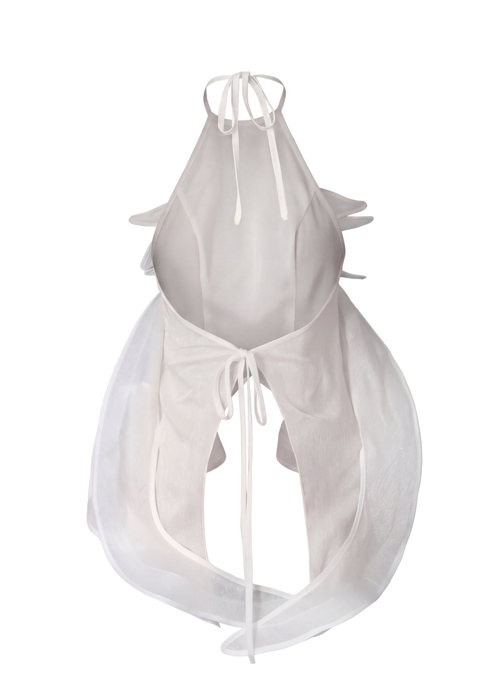 Giichi Halter Neck Sleeveless Ruffle Top