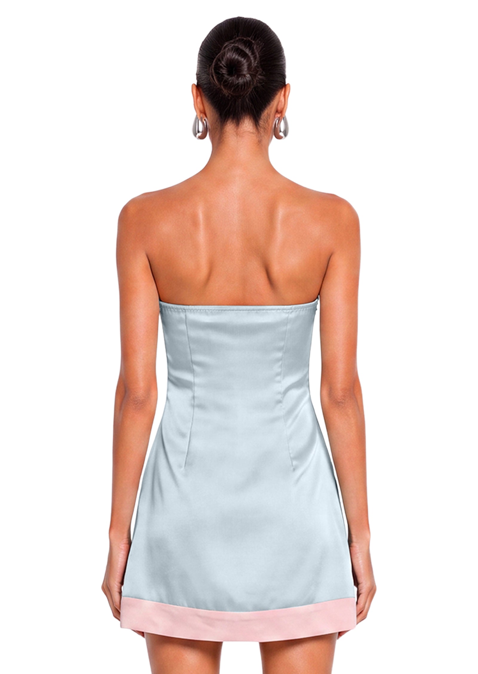Midikleid in A-Linie mit Blumenmuster und Laternenärmeln