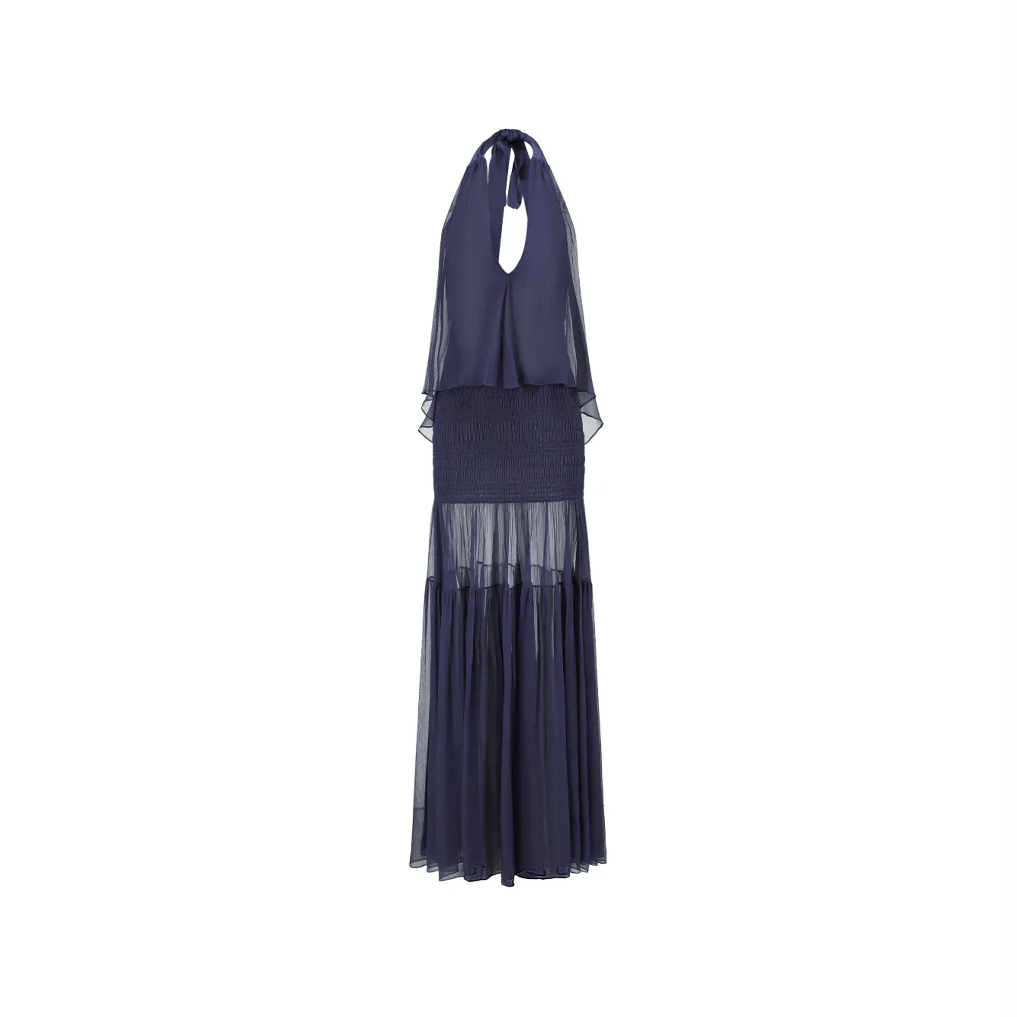 Midikleid in A-Linie mit Blumenmuster und Laternenärmeln