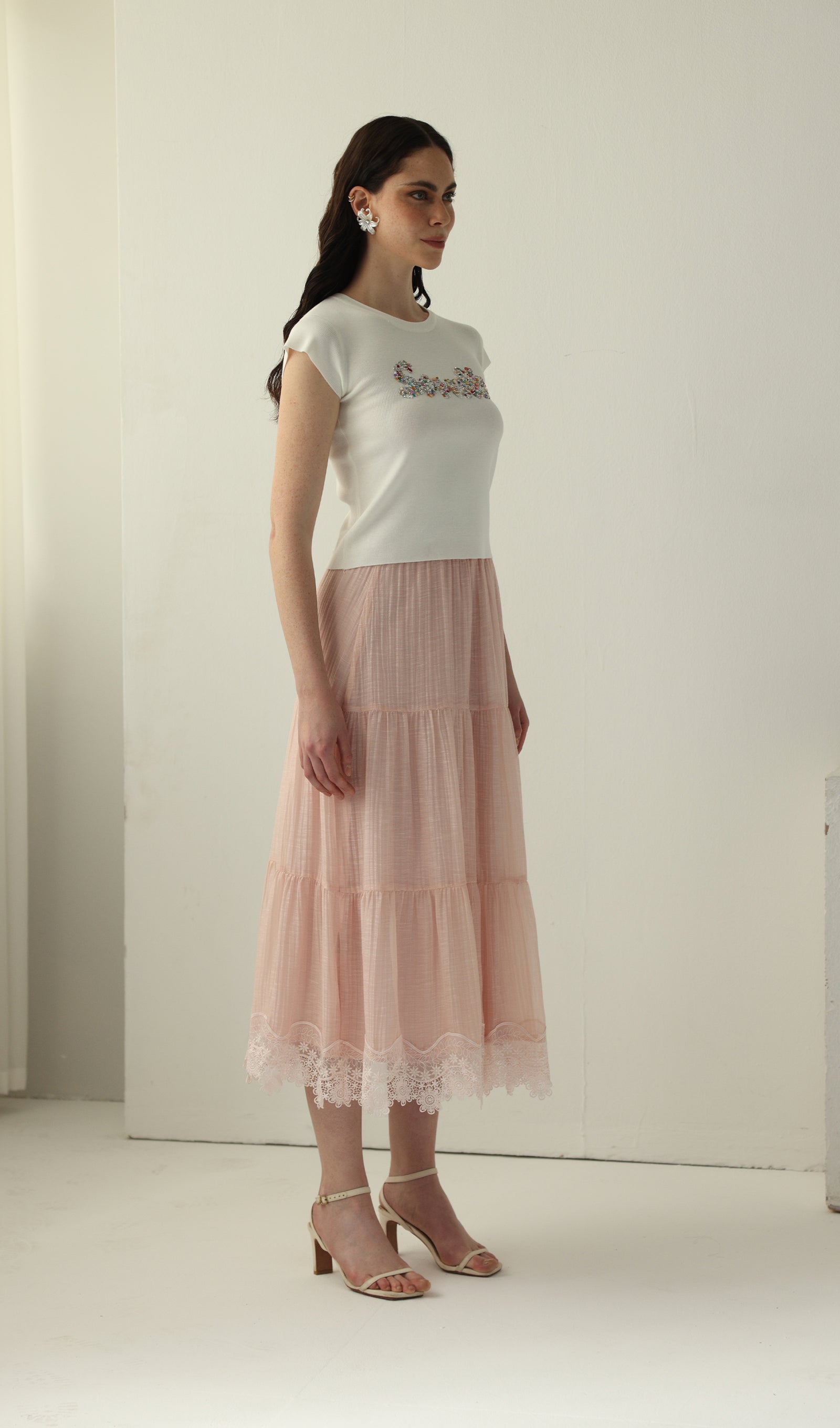 Lettering Knitted Top