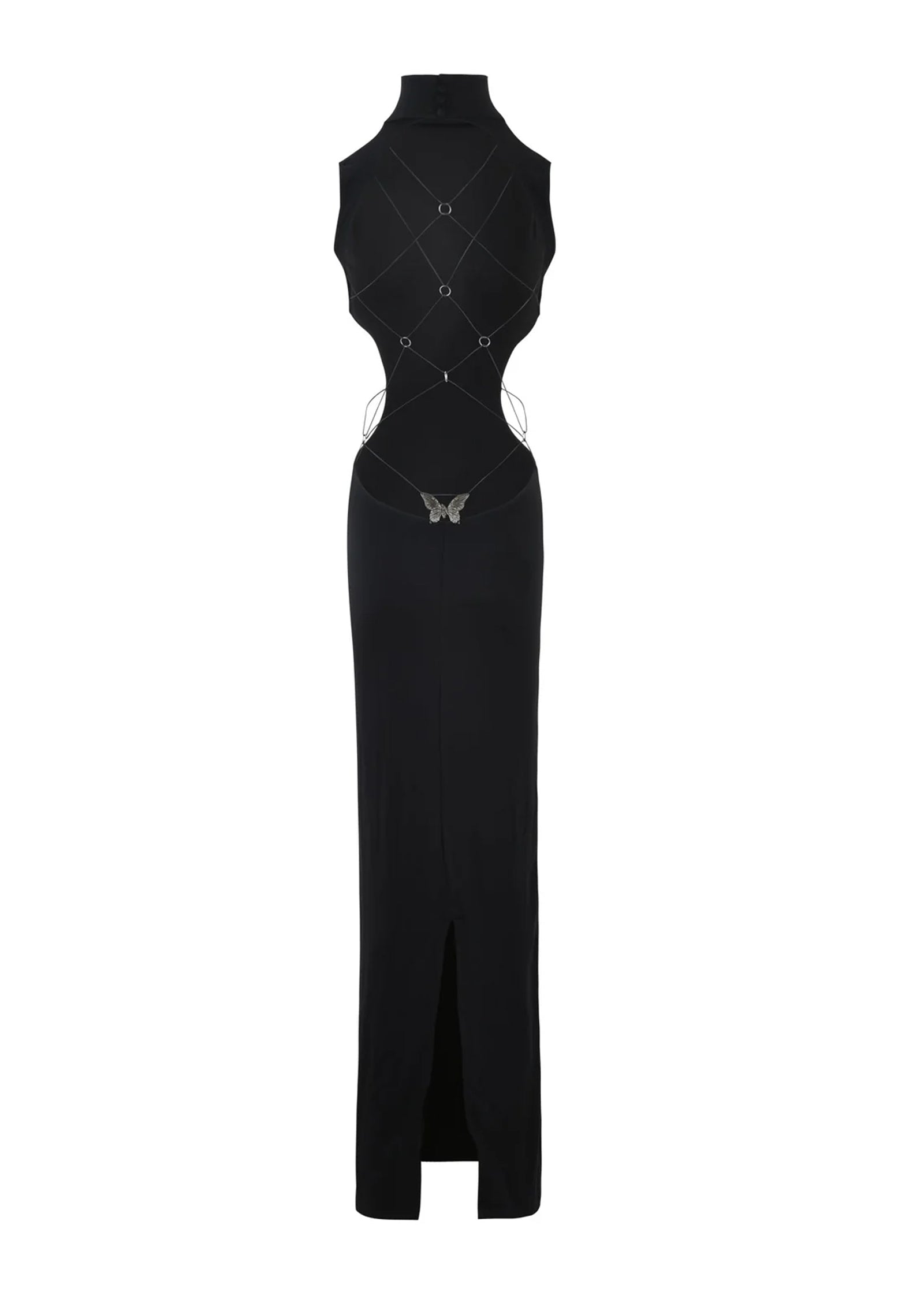 Midikleid in A-Linie mit Blumenmuster und Laternenärmeln