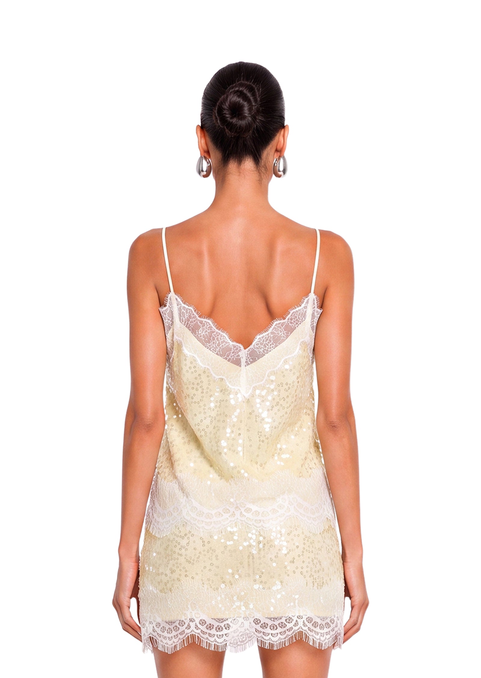 Jackopa Sequined Top And Lace Skirt Set