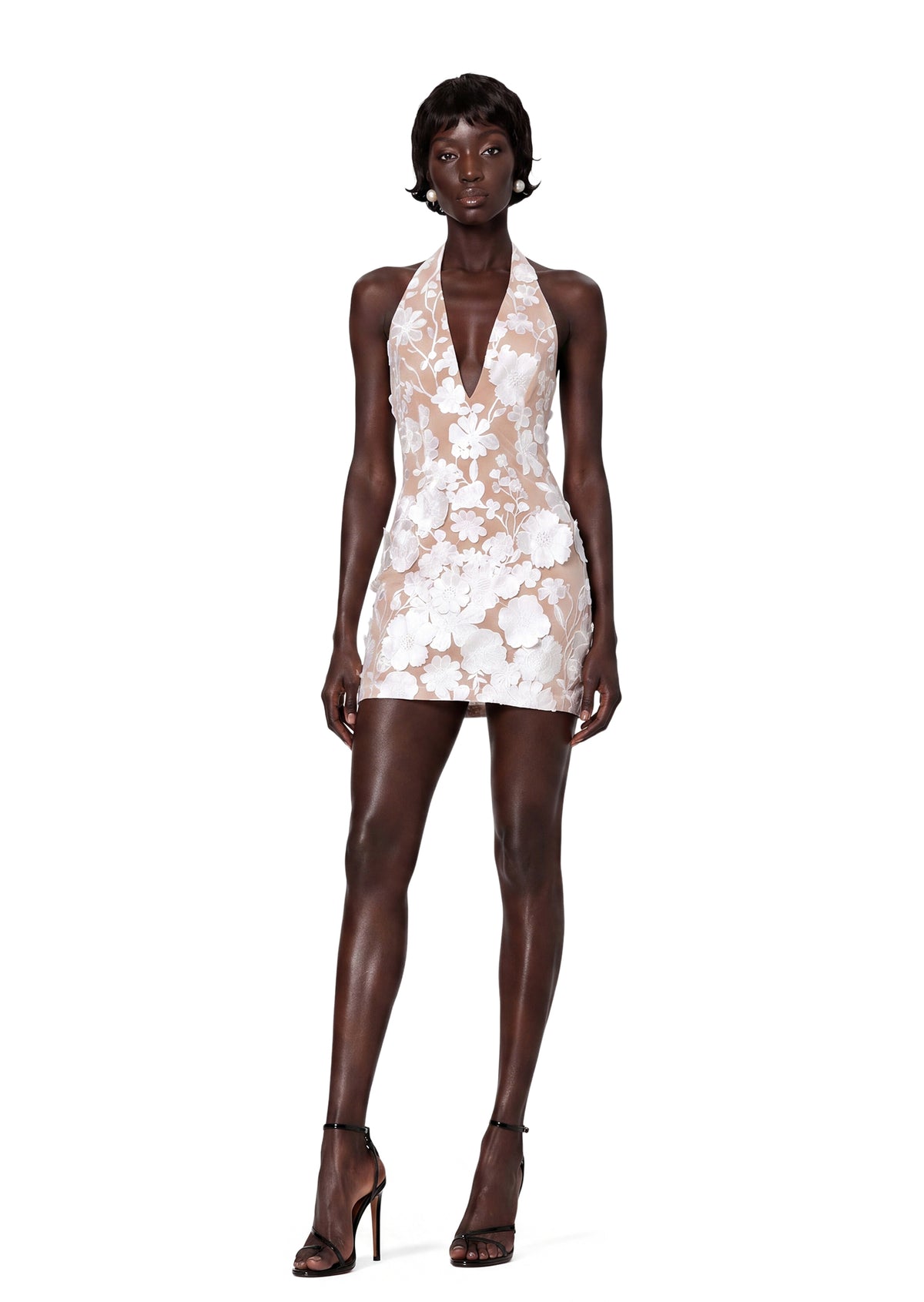 Sabia Floral Halter Neck Sleeveless Dress