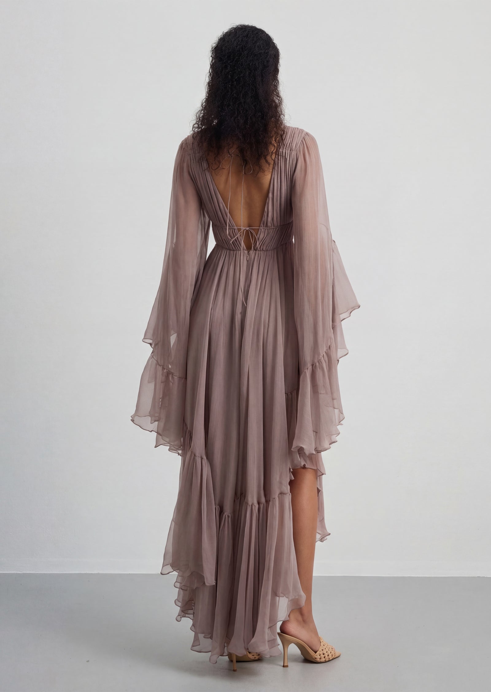 Nerina Deep V Neck Maxi Dress
