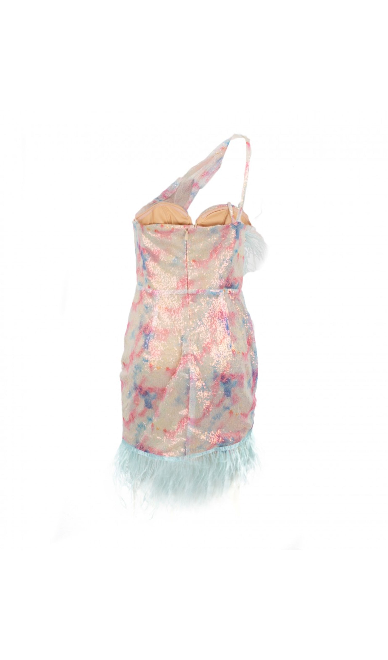 Midikleid in A-Linie mit Blumenmuster und Laternenärmeln