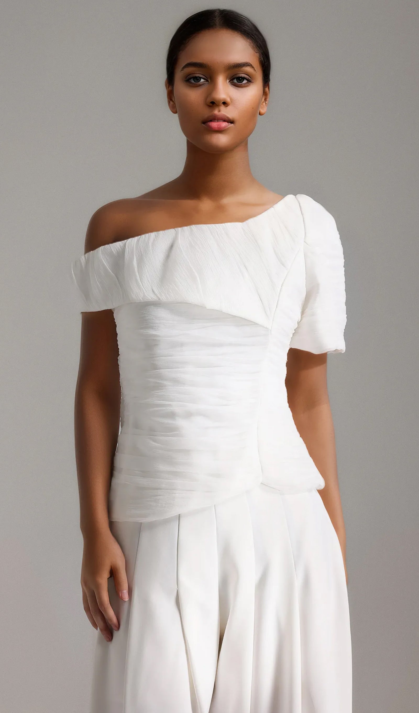 White Two Piece Pant Suit