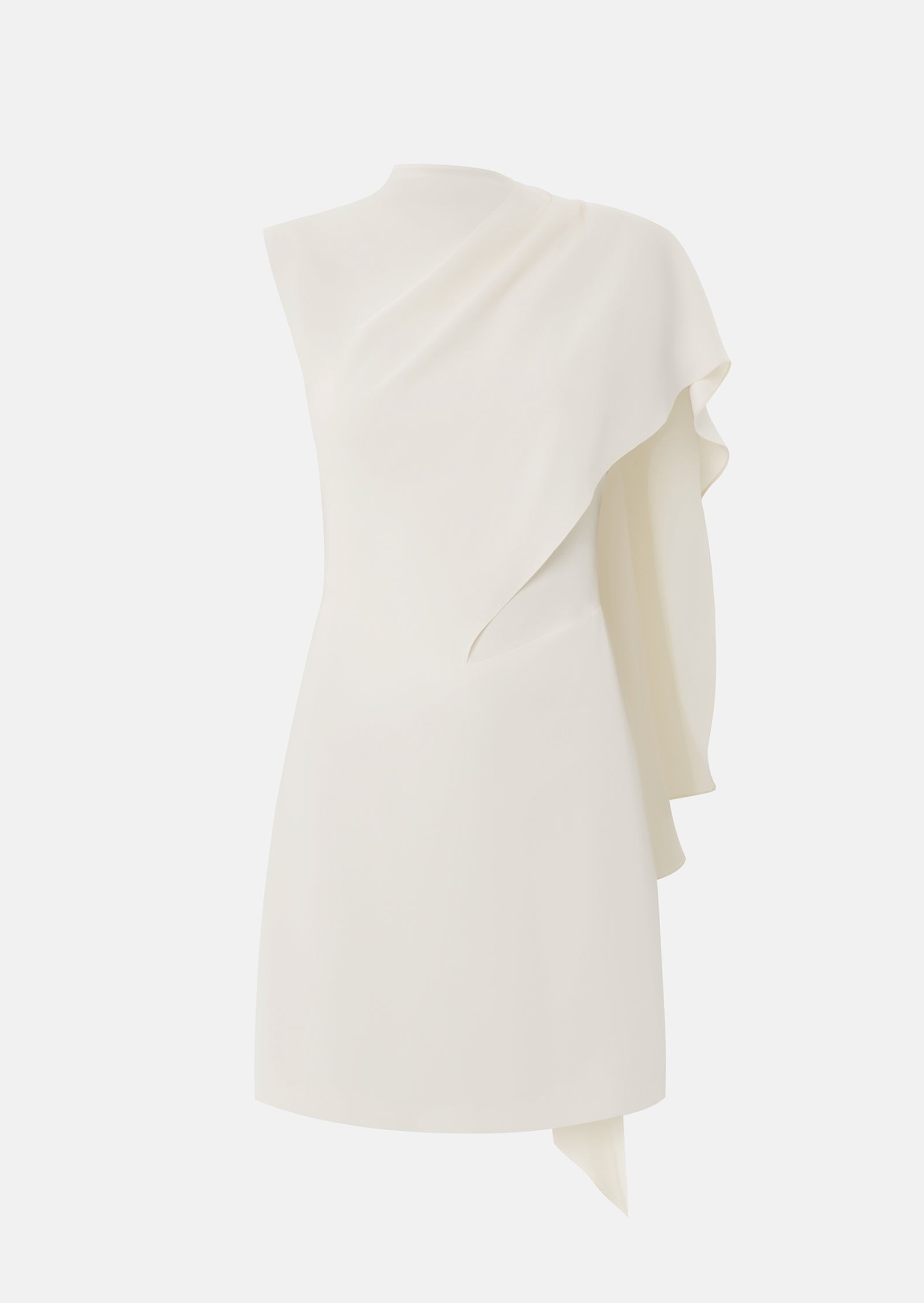 Fitted Mini Dress With Asymmetrical Draping