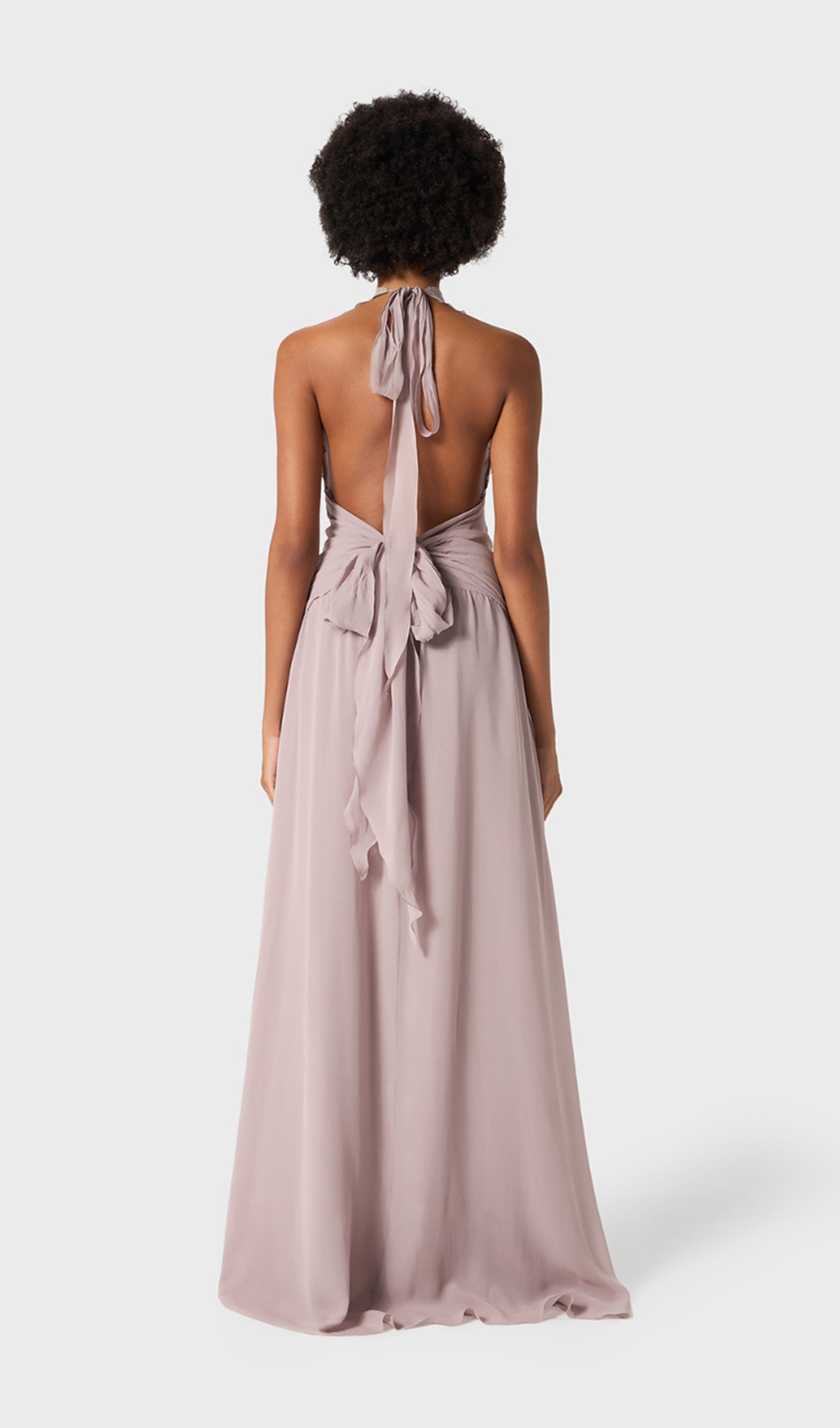 Midikleid in A-Linie mit Blumenmuster und Laternenärmeln