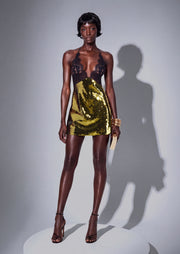 Gabe Lace  Sequin Mini Dress