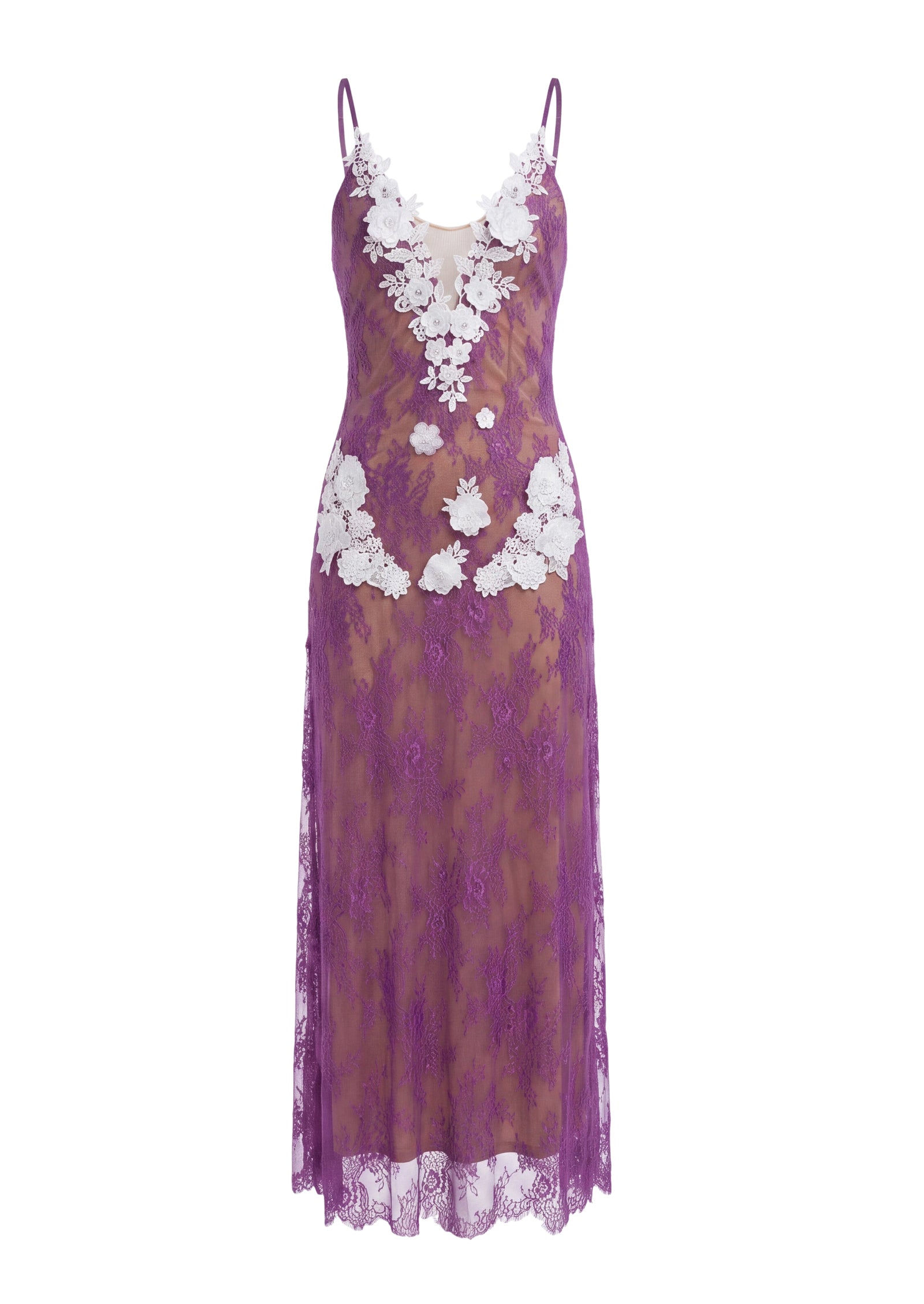 Midikleid in A-Linie mit Blumenmuster und Laternenärmeln