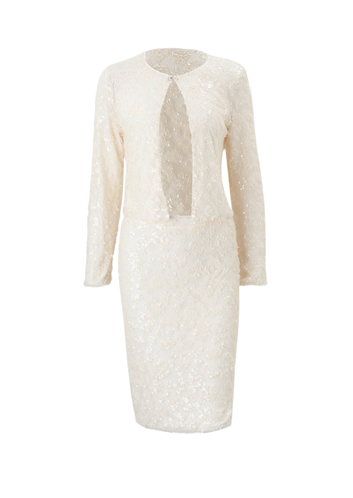 Xanadu Sequin Long Sleeve Top & Midi Skirt Set